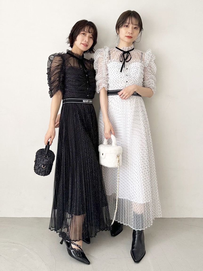 LILY BROWN｜【LILY BROWN×MARY QUANT】ベルト付きドットチュール