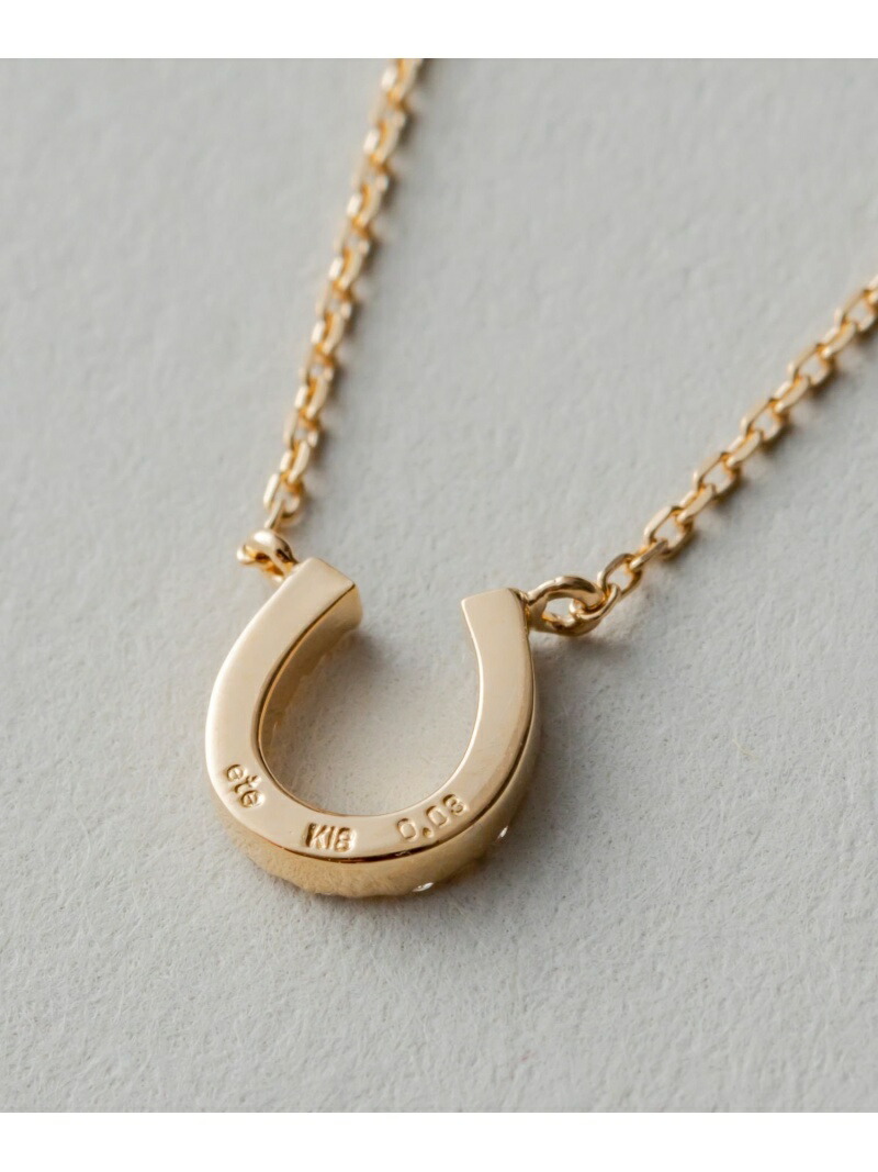ete｜K18YG ホースシュー ダイヤモンド ネックレス | Rakuten Fashion