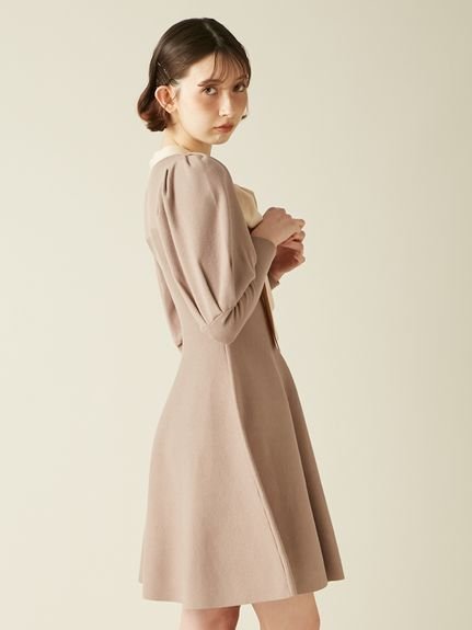 LILY BROWN｜ボウタイリボンニットワンピース | Rakuten Fashion(楽天