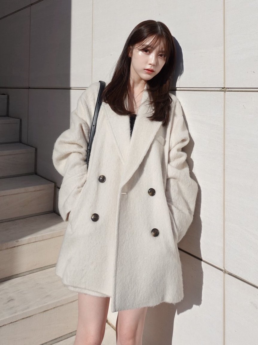 FRAY I.D｜オーバーサイズウールシャギージャコット | Rakuten Fashion