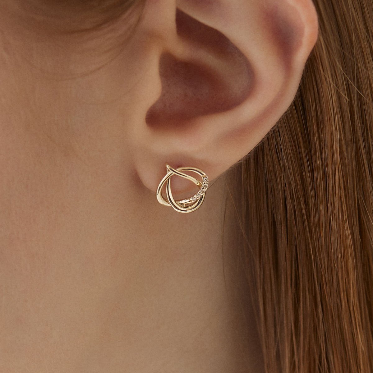 4℃｜【Noble of Water】K10イエローゴールド ピアス | Rakuten Fashion