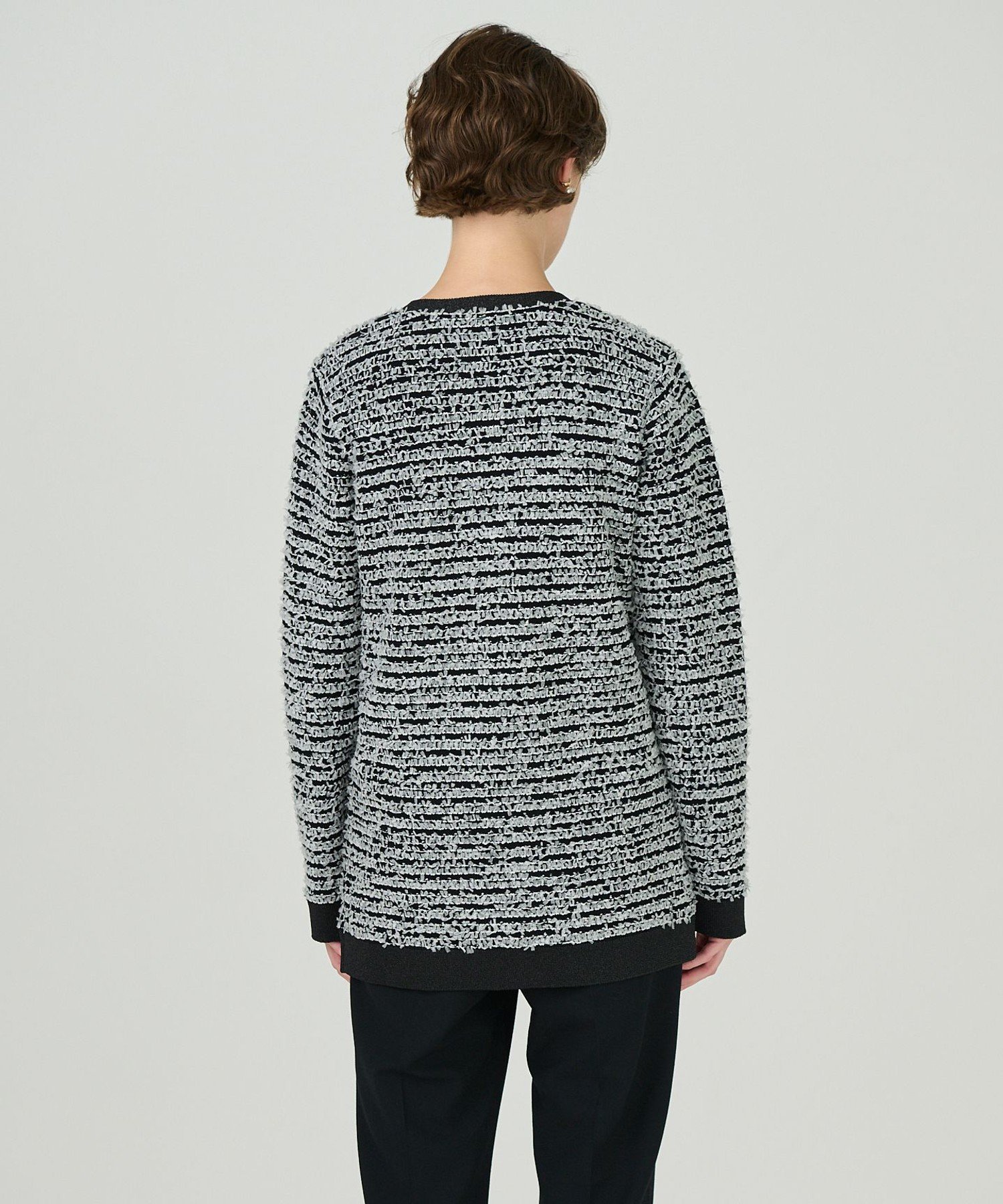 GRACE CONTINENTAL｜ツイードバイカラーニットカーディガン | Rakuten