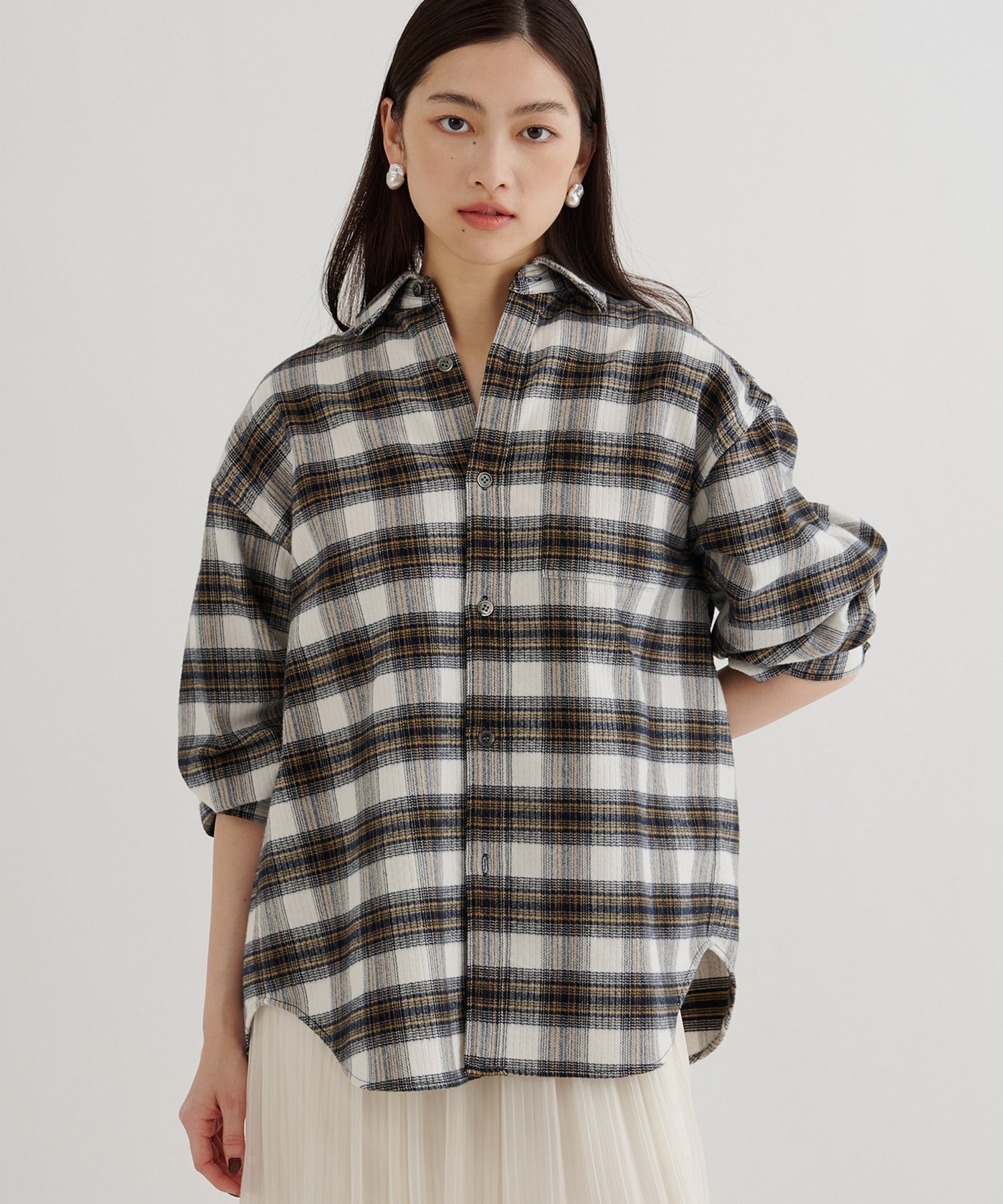 Whim Gazette｜ピケチェックシャツ | Rakuten Fashion(楽天