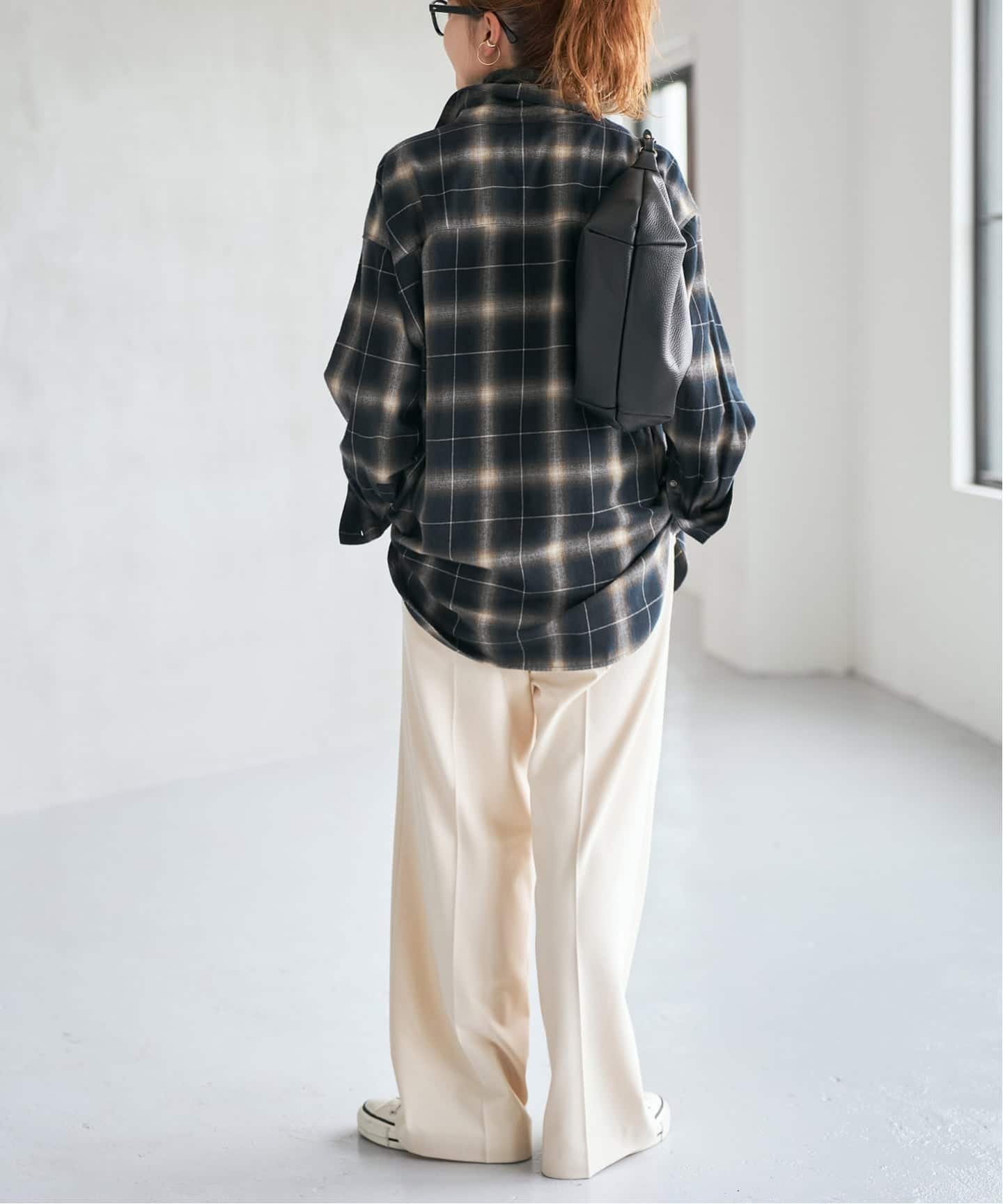 Spick & Span｜メタルボタンオンブレーチェックルーズシャツ | Rakuten