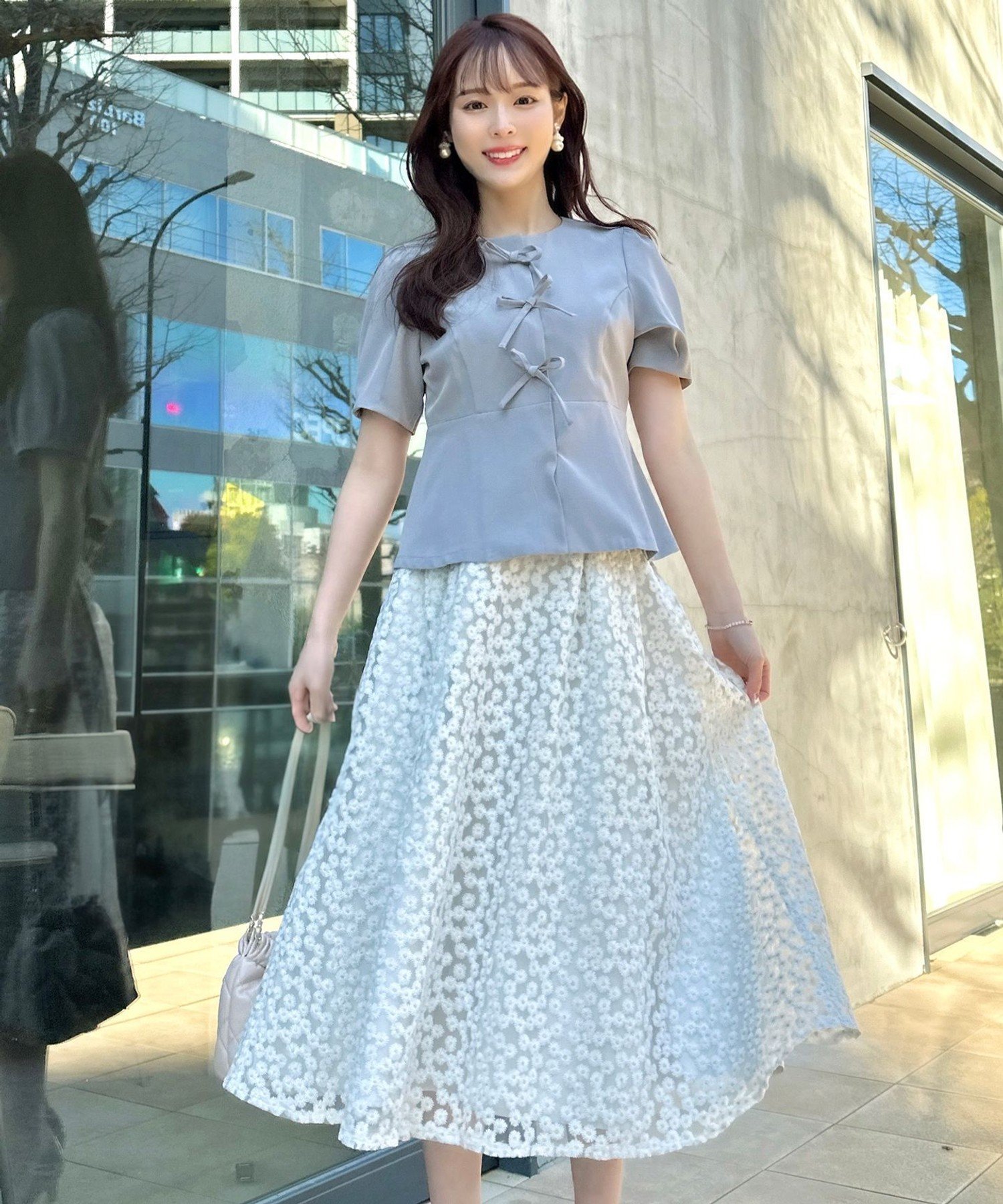 Feroux｜フラワー刺繍 フレアスカート | Rakuten Fashion(楽天