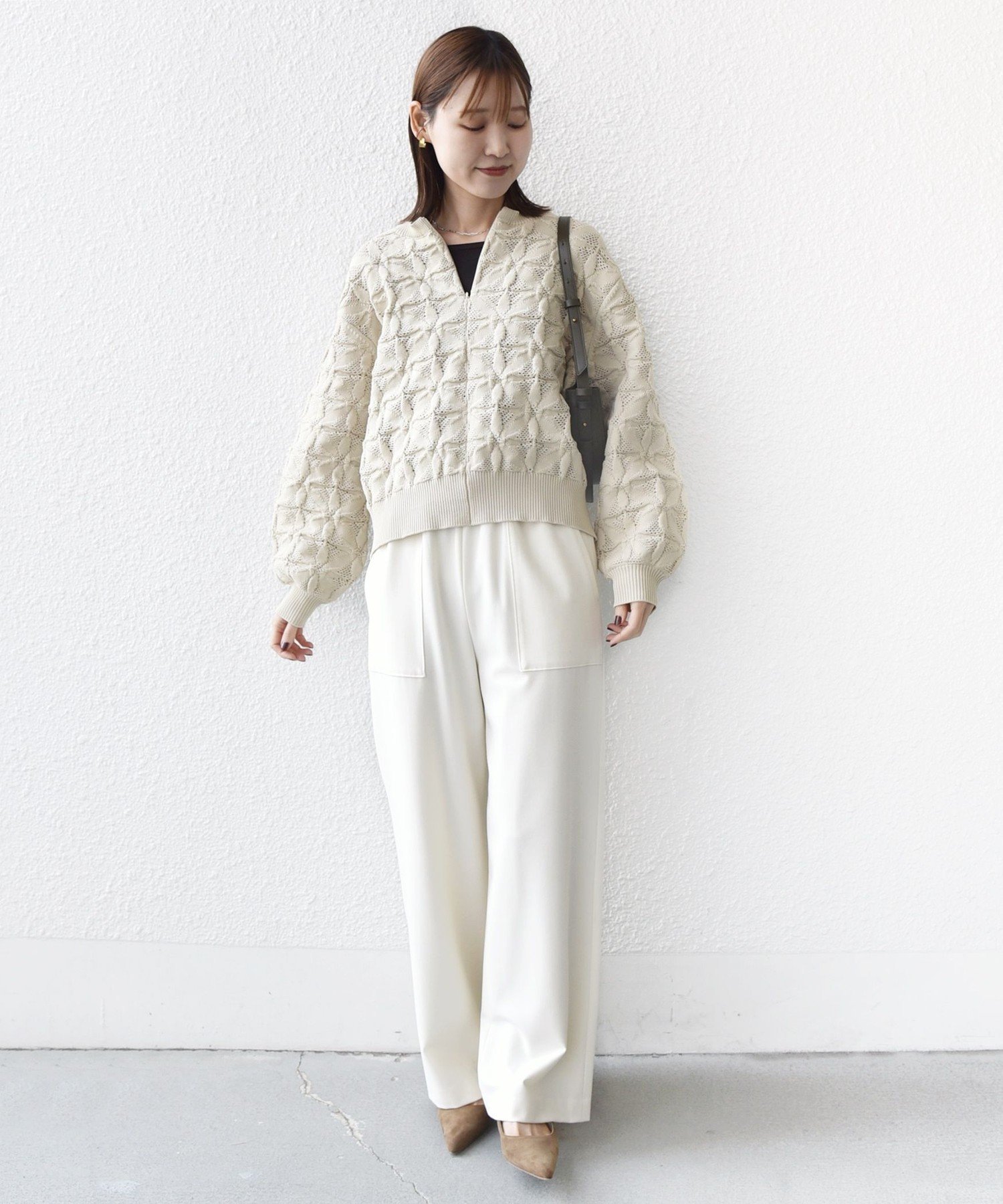 2WAY フラワー ジャカード ハーフ ジップ プルオーバー SHIPS｜【WEB限定】<洗濯機可能>2WAY フラワー ジャカード ハーフ