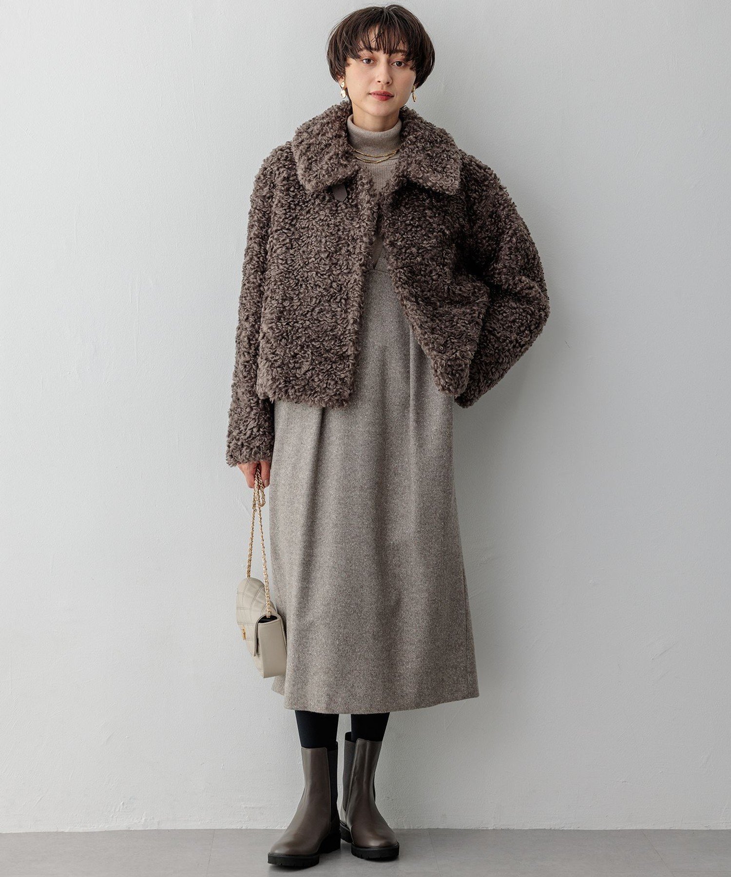 23区｜シルクネップヘリンボーン オールインワン ワンピース | Rakuten