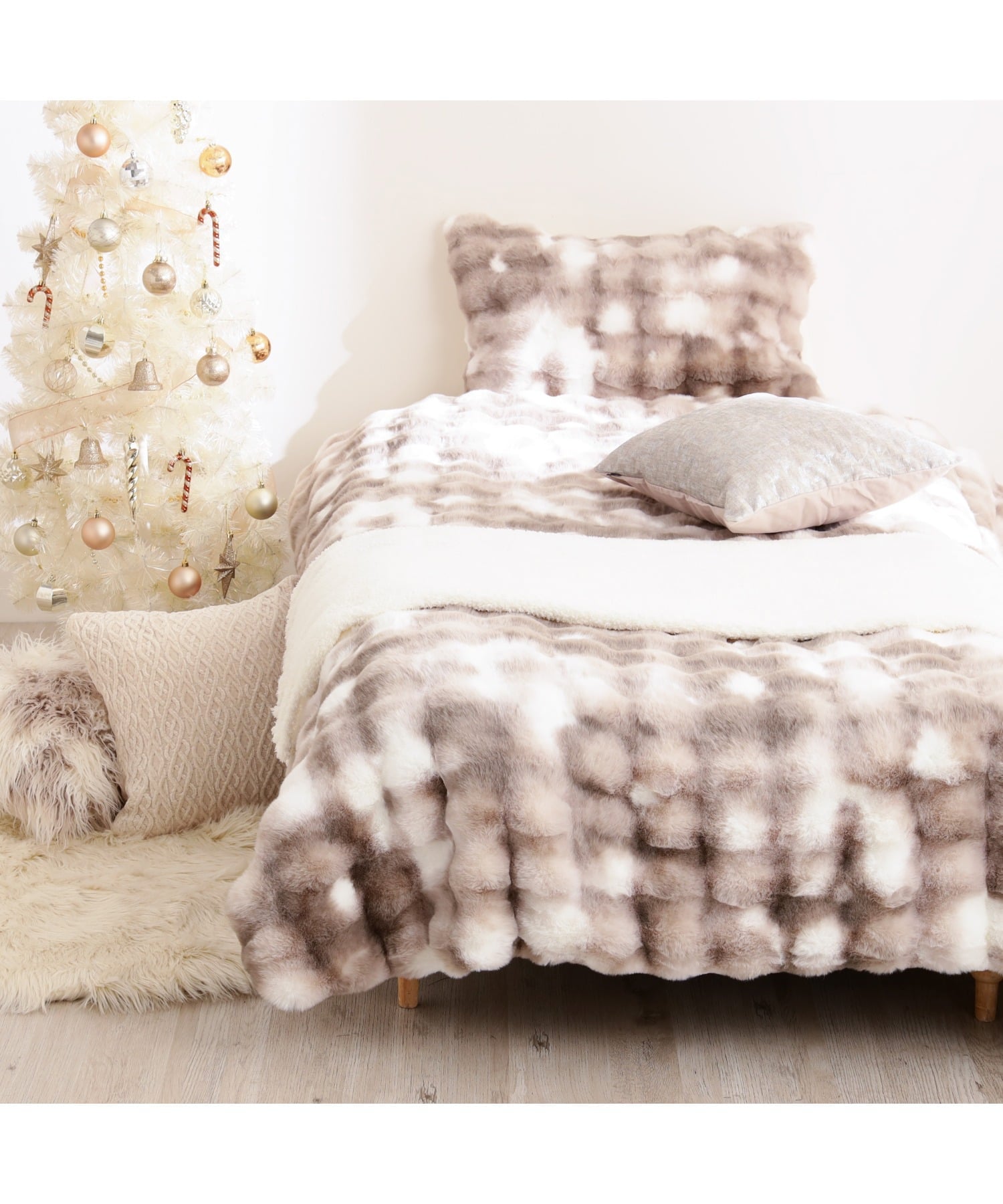 Francfranc｜あったか寝具 もふもふ ポコモコファー まくらカバー