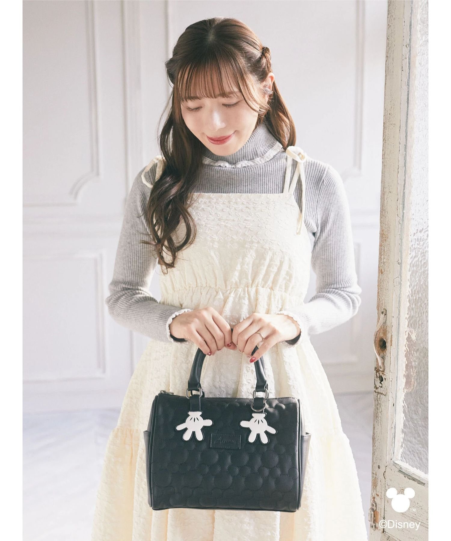 Areeam｜ミッキー/キルティングミニボストンバッグ | Rakuten Fashion