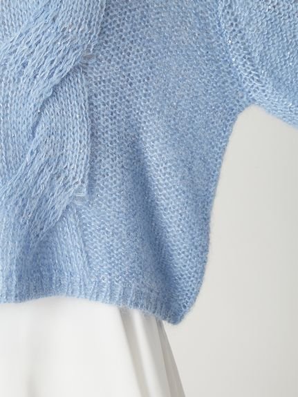 FRAY I.D｜アルパカスパンコールケーブルニット | Rakuten Fashion