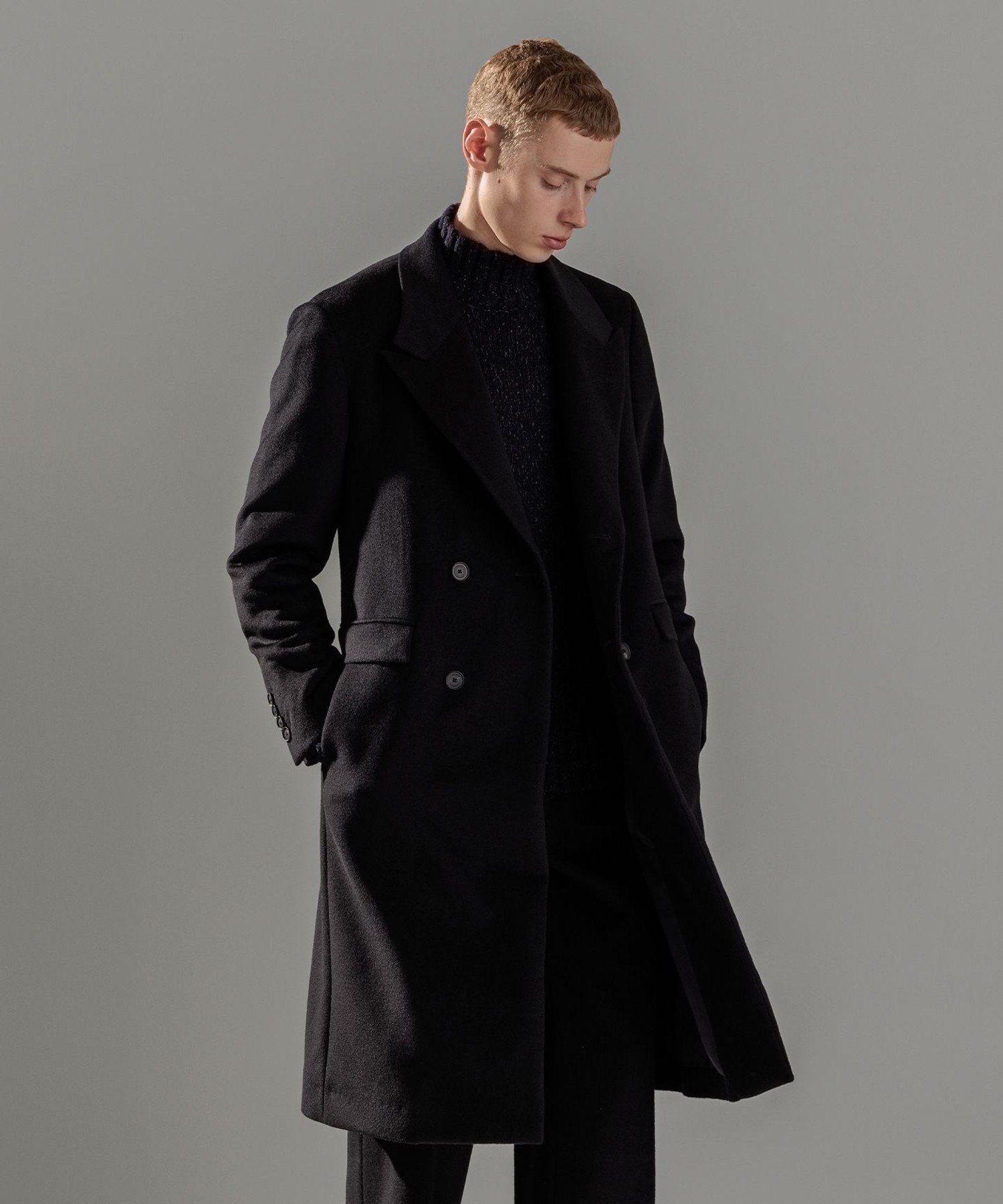 JOSEPH HOMME｜【WEB限定】グロッシーウール ダブルブレストチェスター