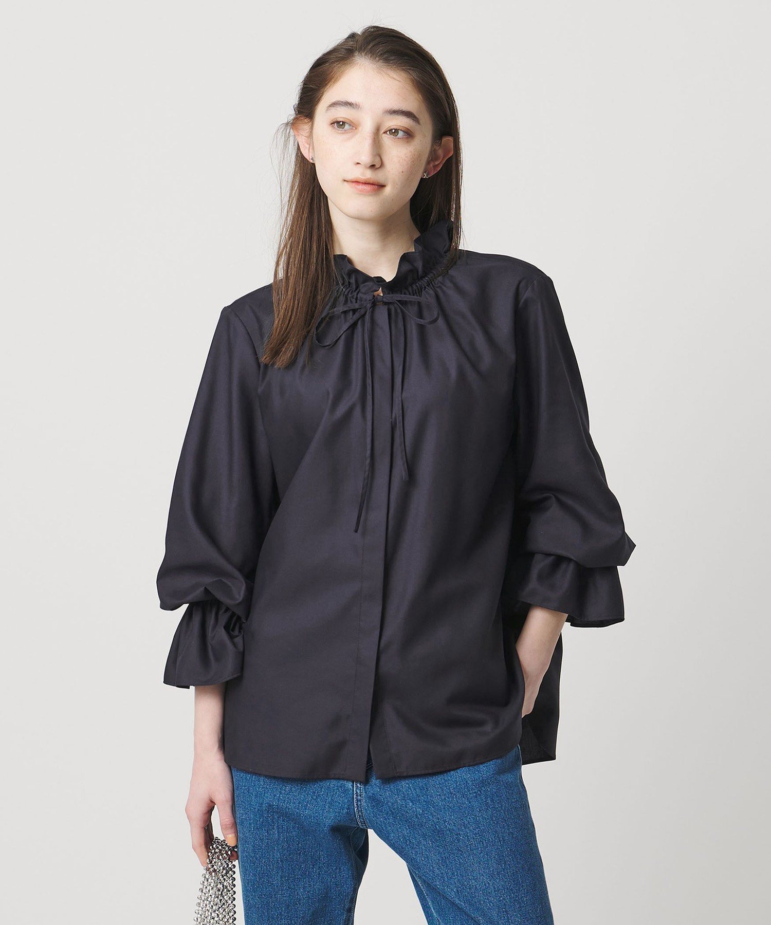 UNITED ARROWS｜【＋20％ポイントバック】フリルカラー フレアスリーブ