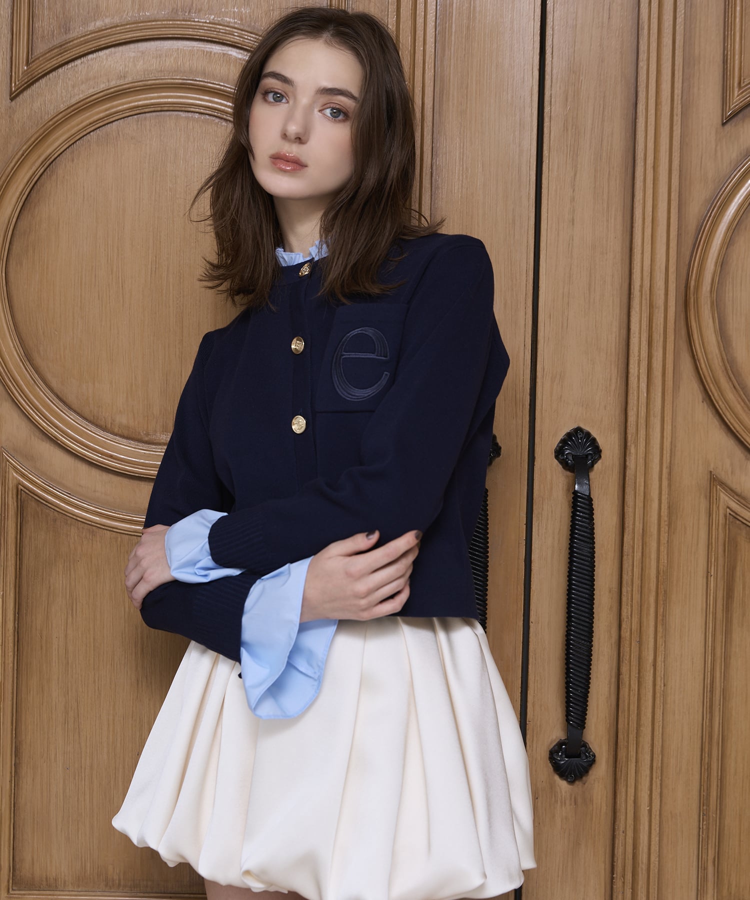 EIMY ISTOIRE｜Attached collar ニットジャケット | Rakuten Fashion