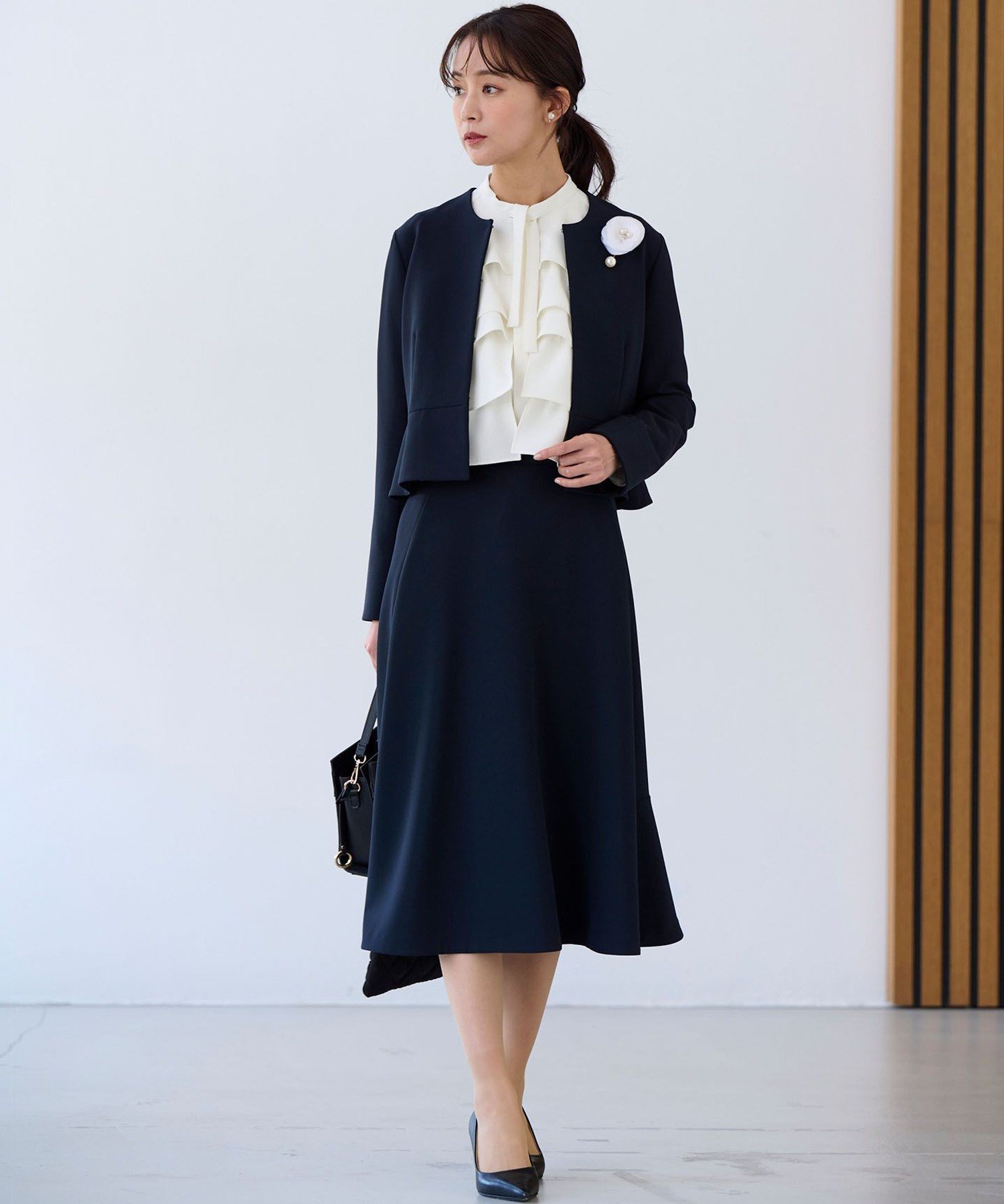 組曲｜【WEB限定・KUMIKYOKU NAVY】コンフォータブルドレープ ノー