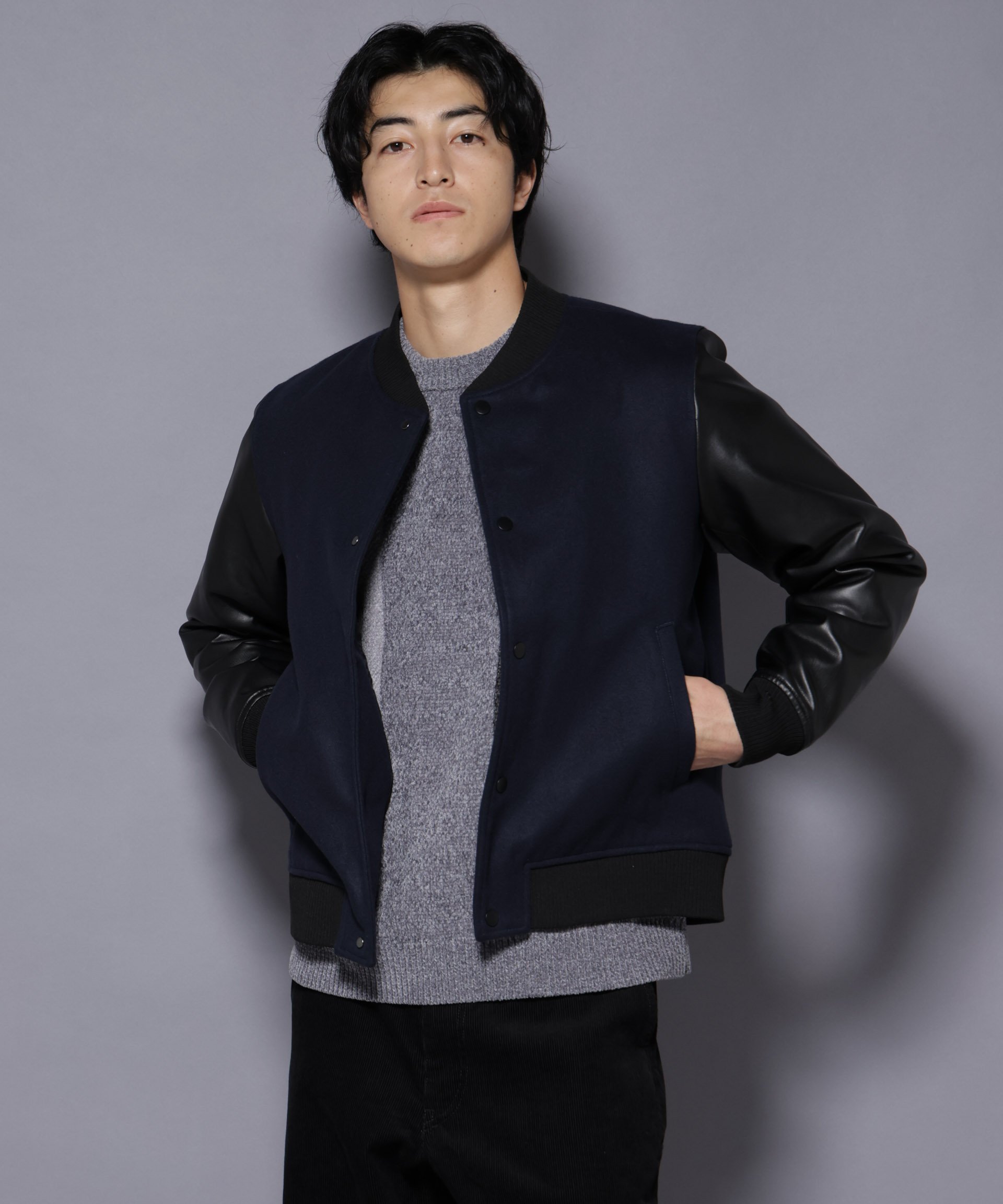 楽天市場】ナノユニバース スタジャン（メンズファッション）の通販