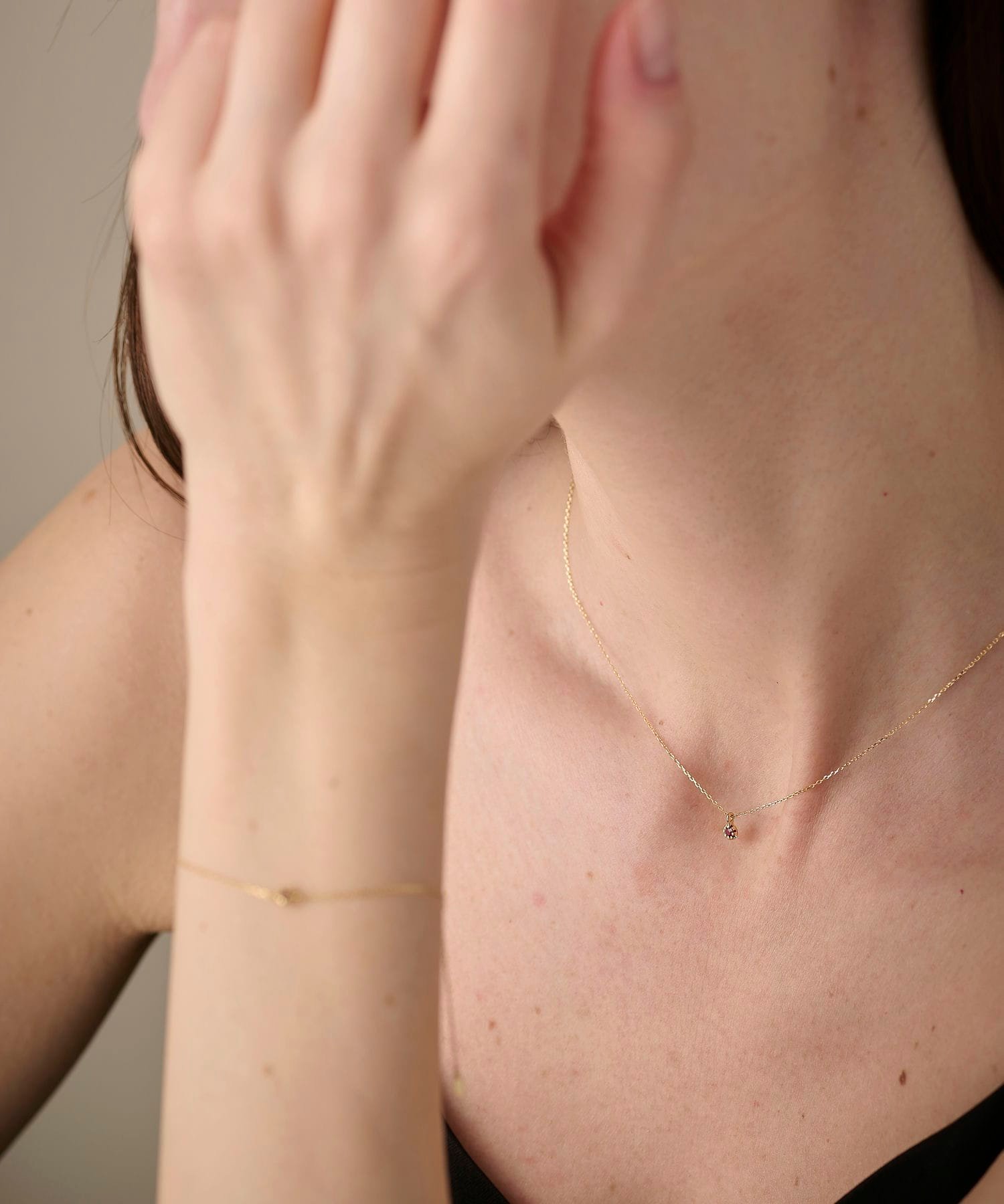 ete｜K18YG フルール ネックレス(誕生石 5・7・9月) | Rakuten Fashion