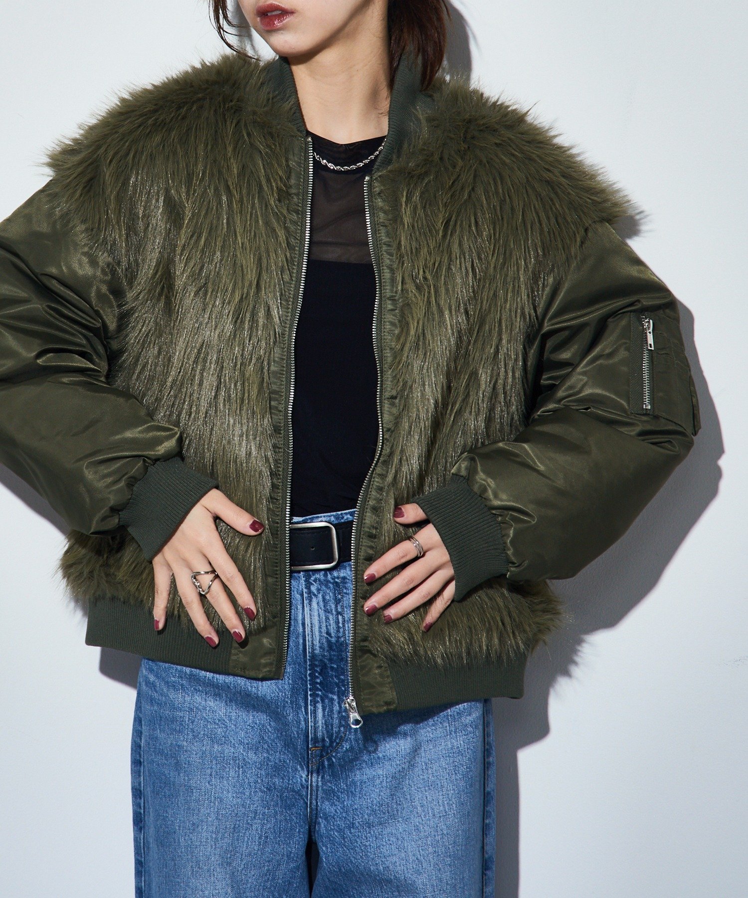 SETUP7｜MAISON BREEZE reveur/ファーシャギーMA-1 ブルゾン 224016