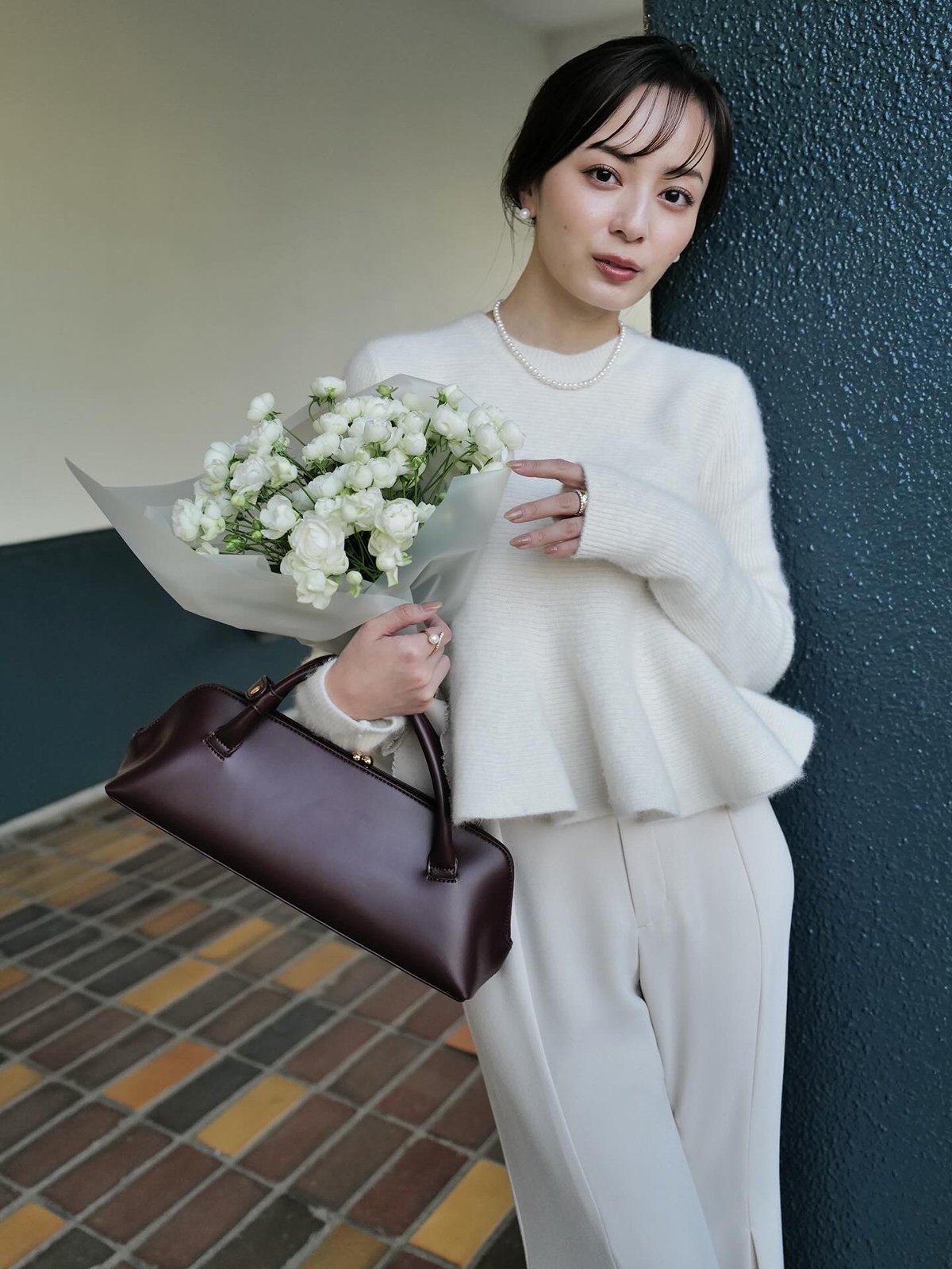 anuans｜ペプラムショートニットトップス | Rakuten Fashion(楽天