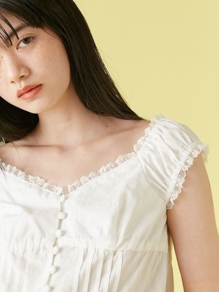 LILY BROWN｜コットンレースヴィンテージブラウス | Rakuten Fashion
