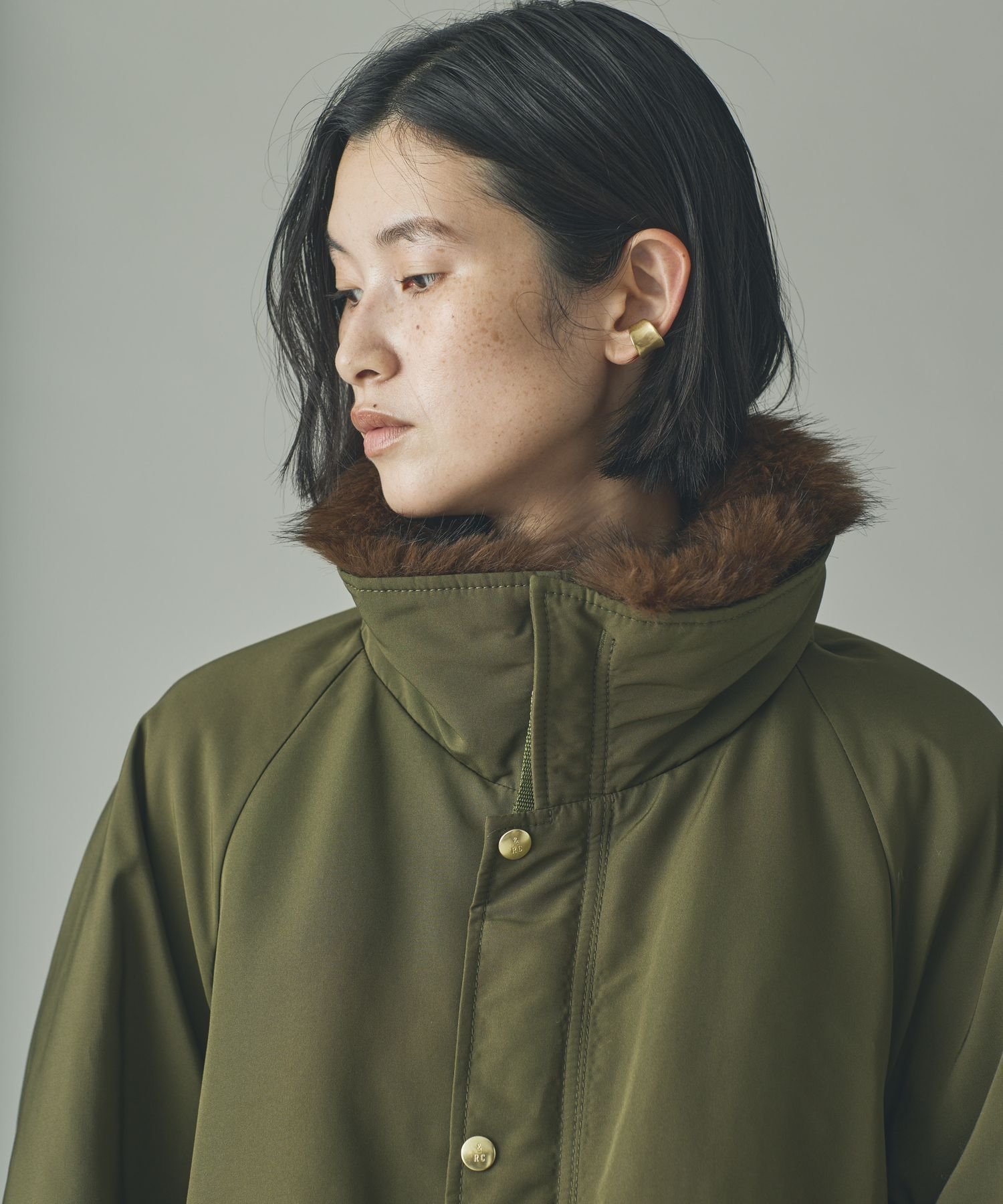 【Curensology】＜&RC＞スウェーディッシュモッズコート Curensology｜<&RC>フェイクファーエリツキスウェーディッシュモッズ