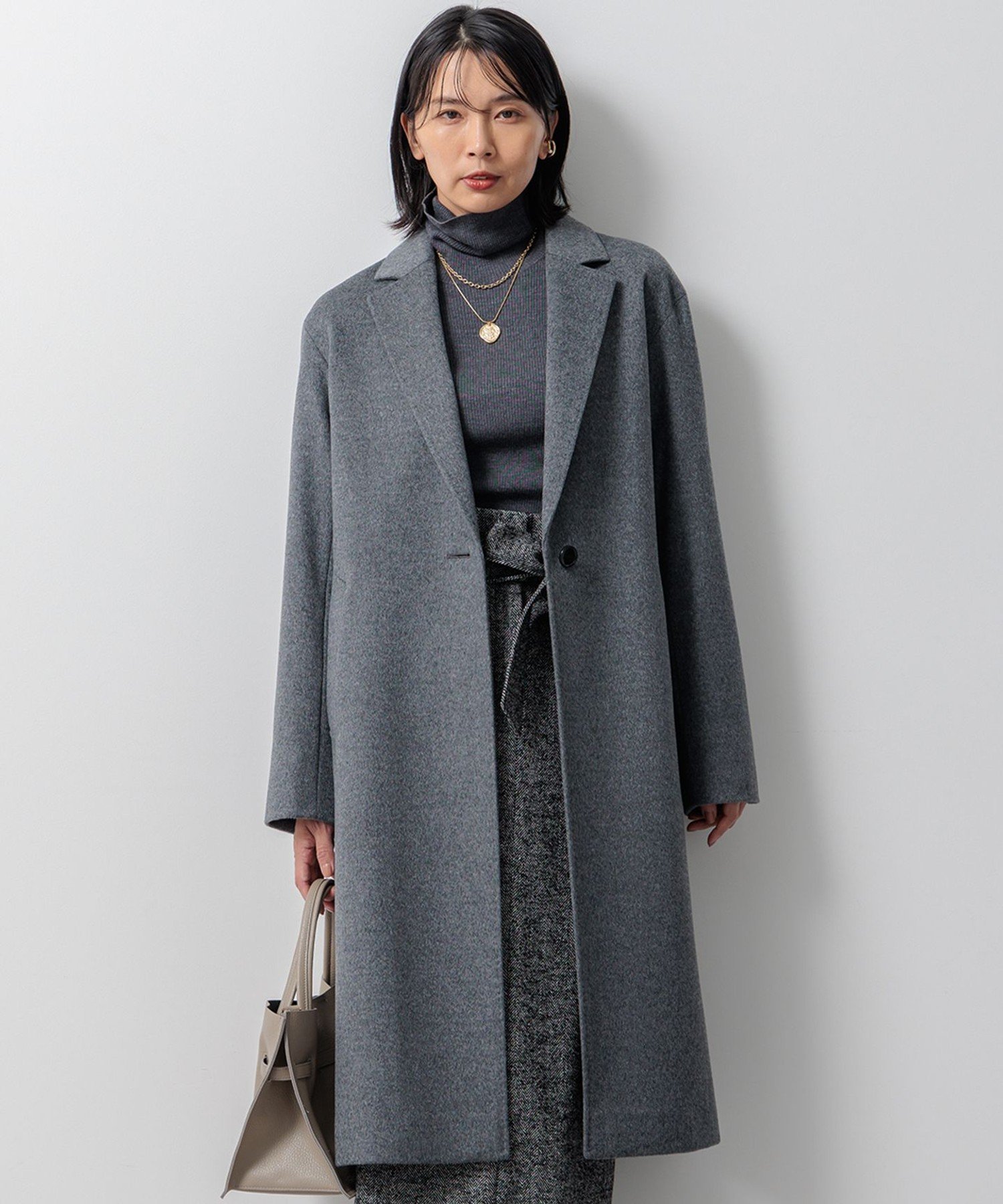 23区｜【滝沢眞規子さん着用】ウールカシミヤビーバー チェスター
