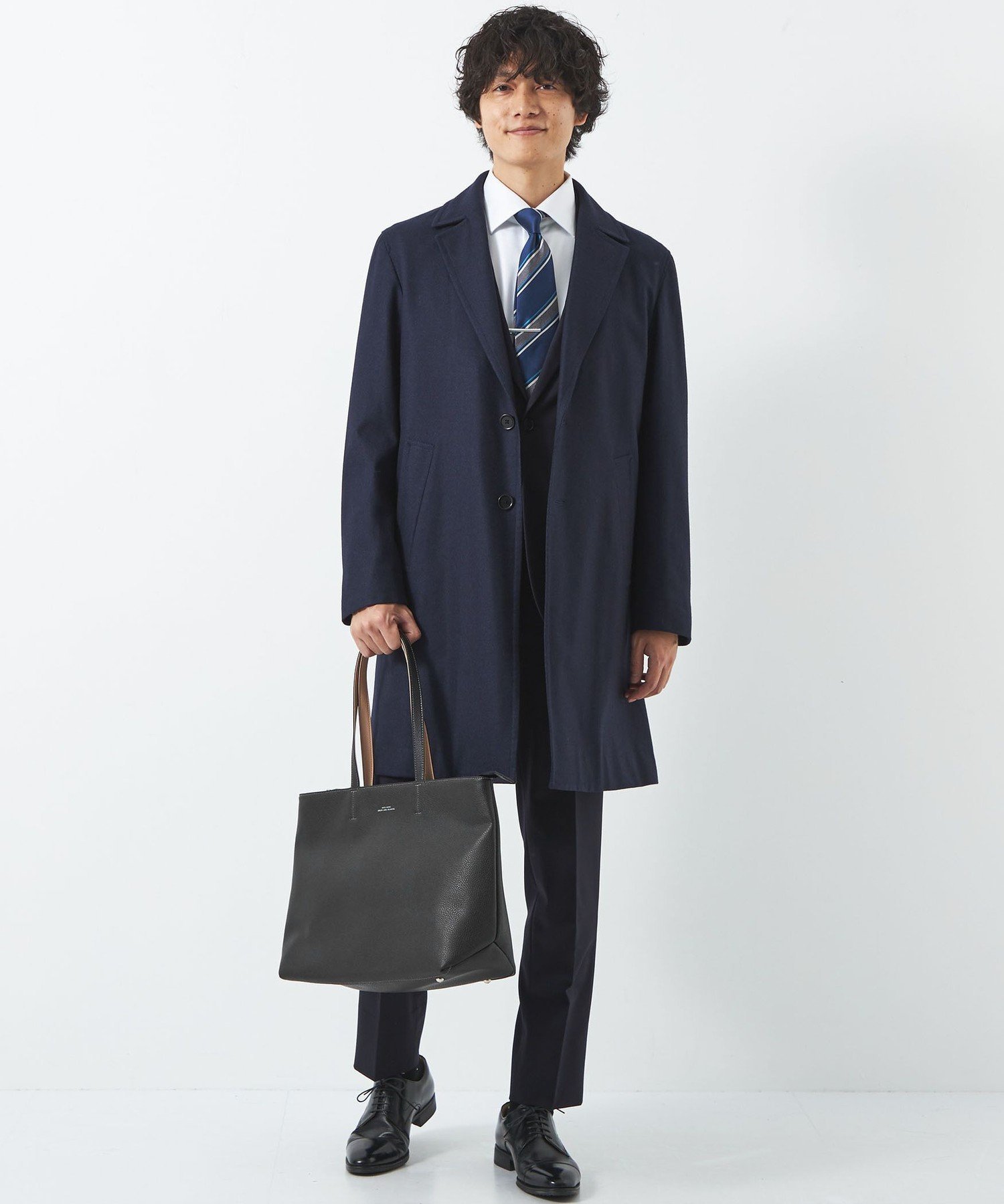 UNITED ARROWS green label relaxing｜シボ レザーライク ジップ