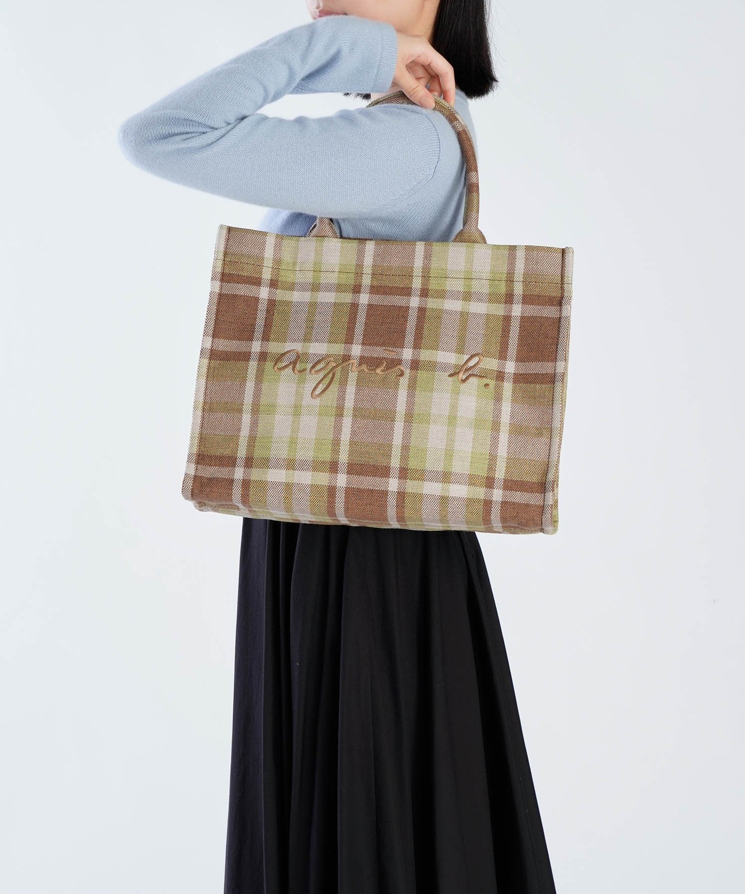 agnes b.｜チェック ラージ トートバッグ ZAX03-01 | Rakuten Fashion