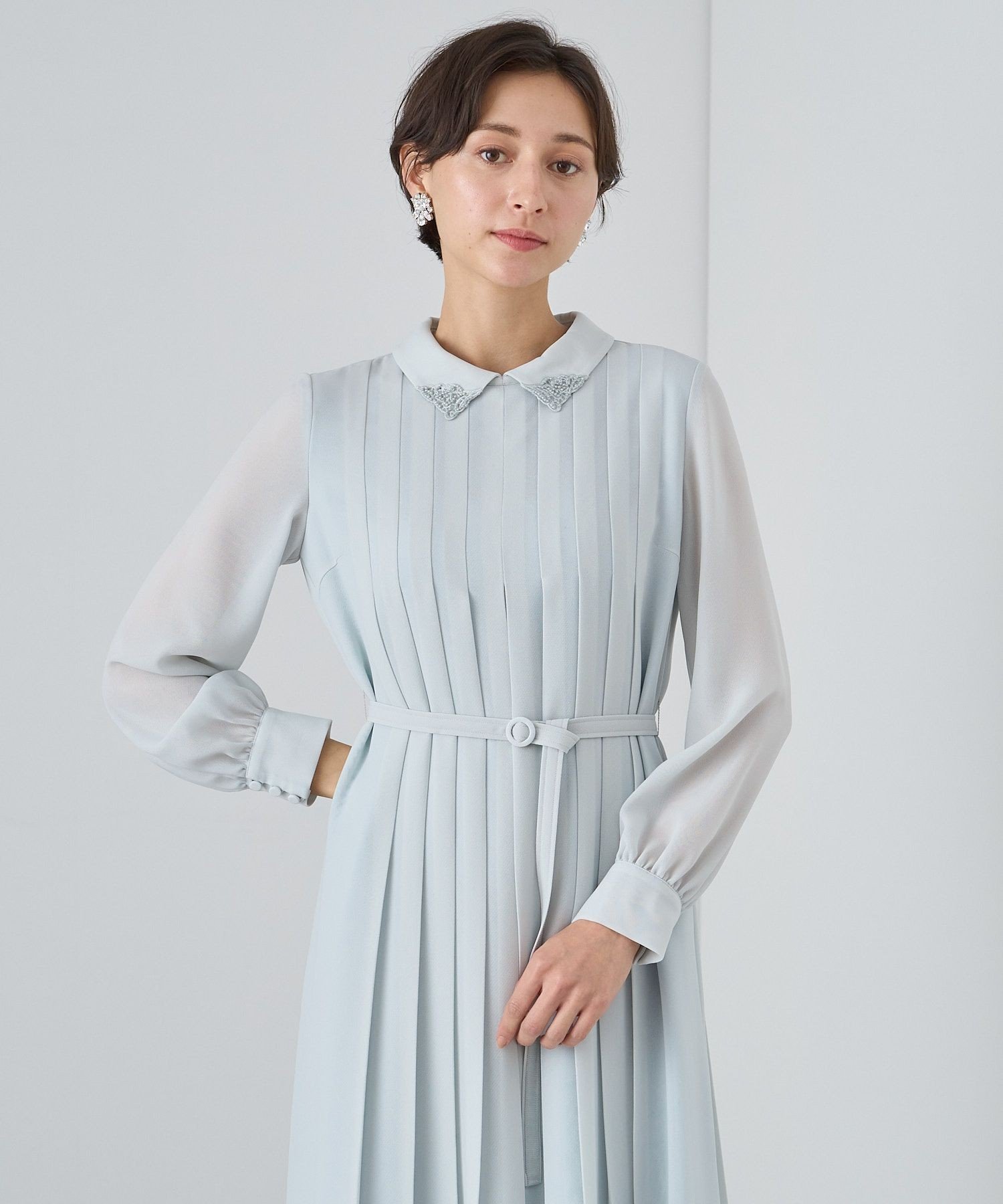 ANAYI｜【Eternal Line 2024】シアードビービジューカラー ワンピース