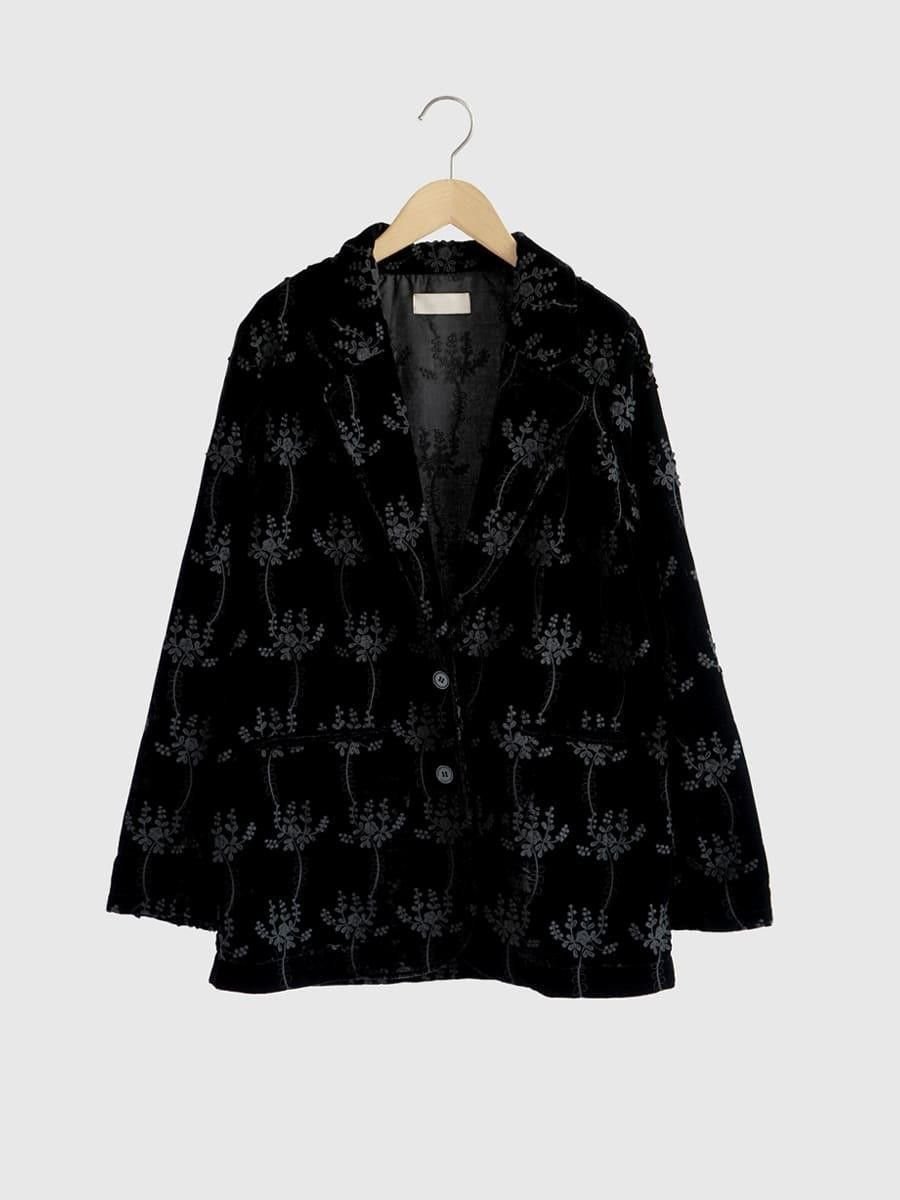 Vin｜フラワー刺繍ベロアテーラードジャケット | Rakuten Fashion(楽天