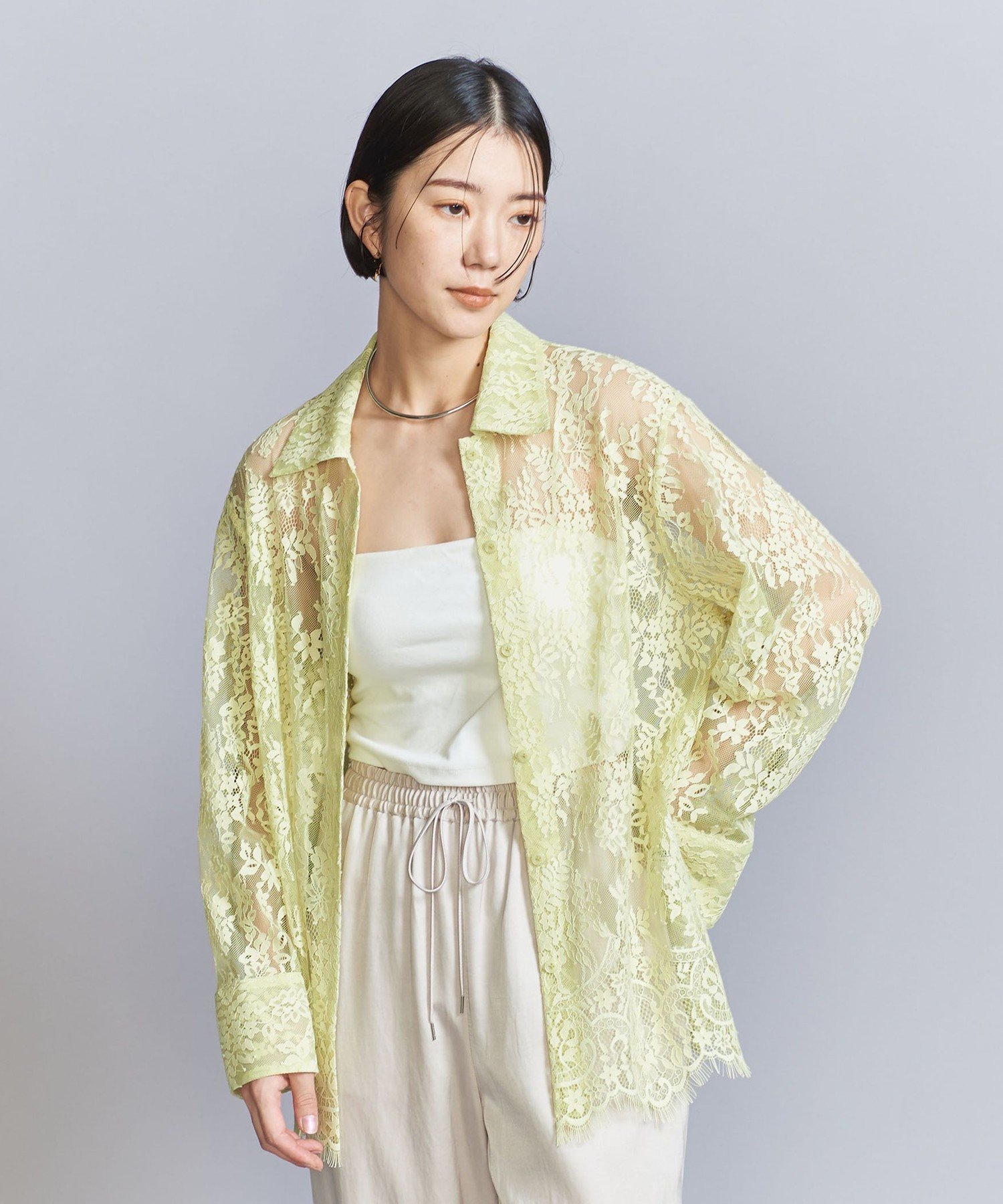 UNITED ARROWS LTD. OUTLET｜ナイロンコットン レース シャツ