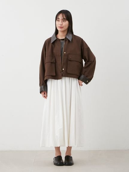 Mila Owen｜ショートテントシルエットハンティングジャケット