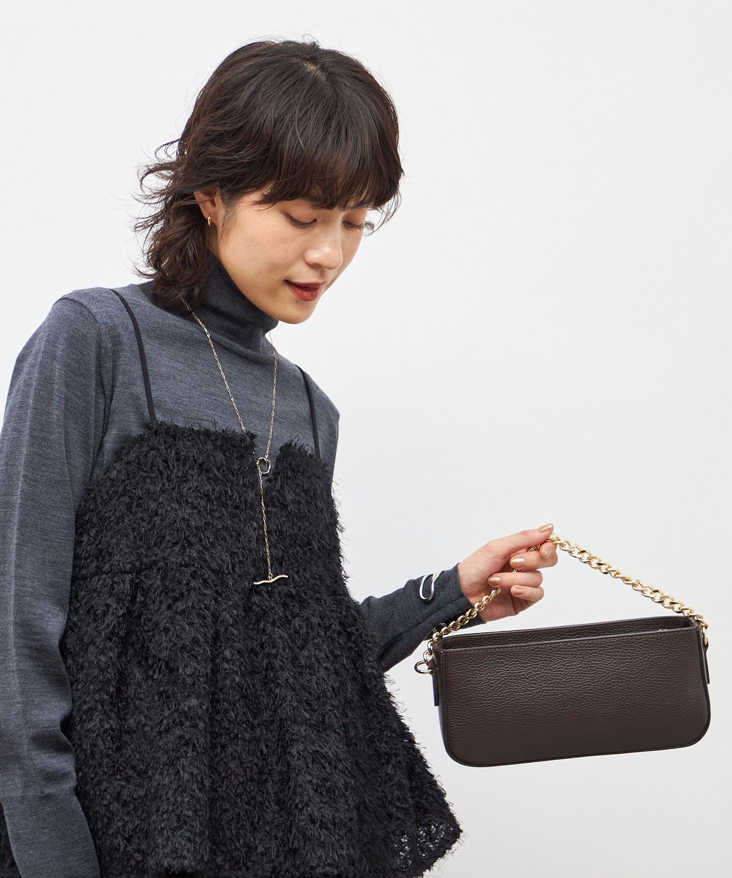 NOLLEY'S｜《セットアップ対応》ウォッシャブルフェザーチュールキャミ