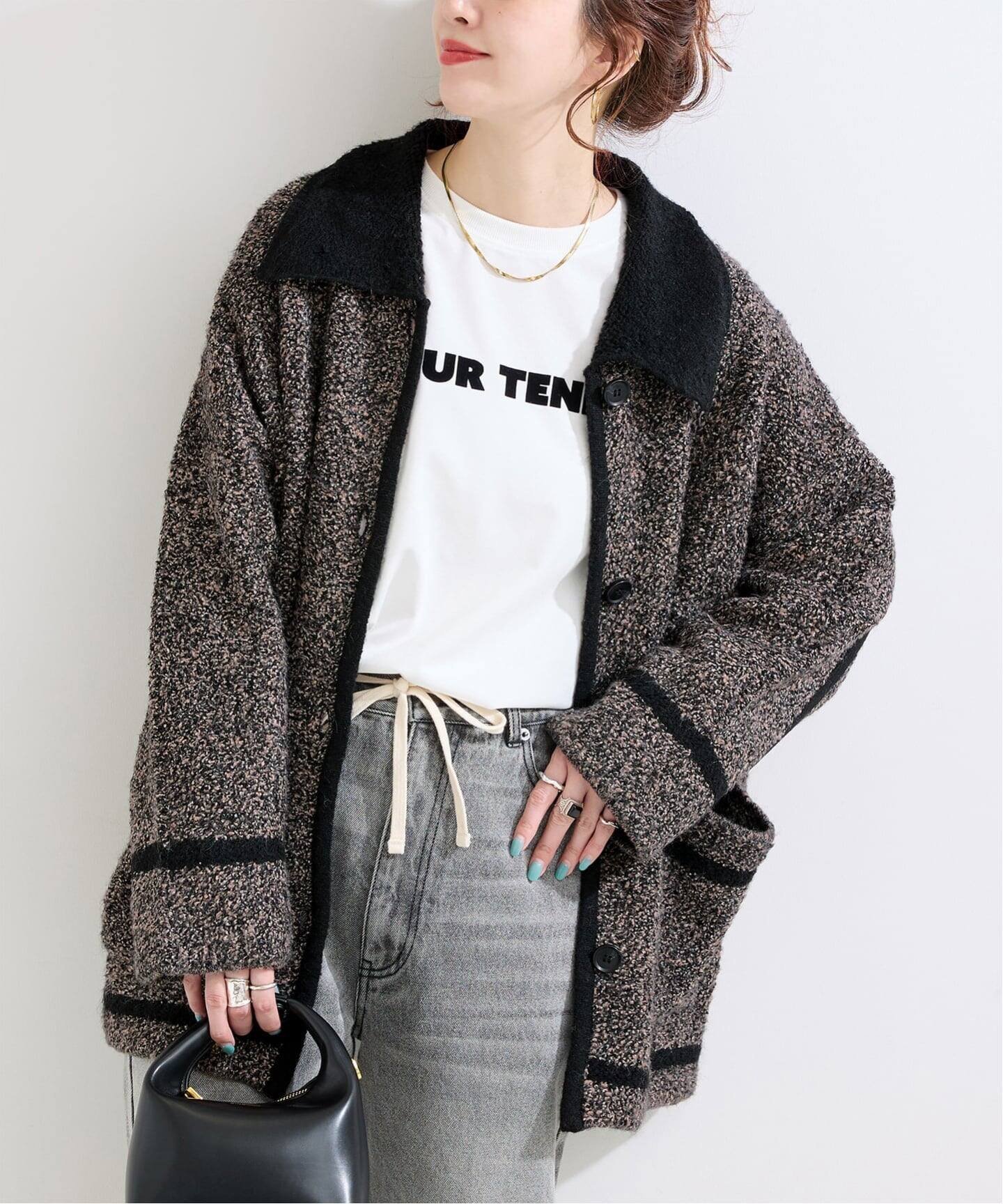 B.C STOCK｜《Sサイズ展開》手洗い可 / ツイード調パイルニット