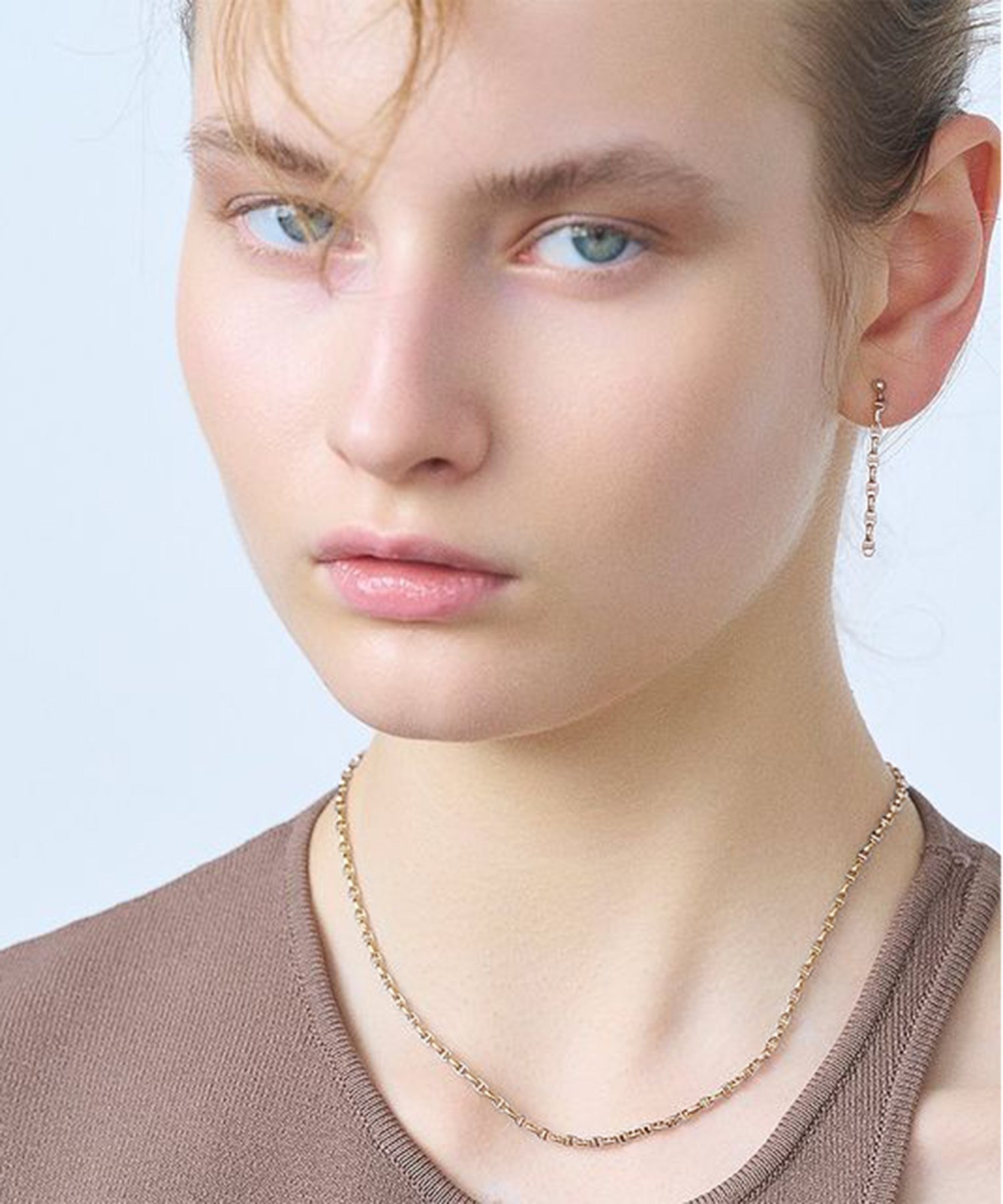 SETUP7｜les bon bon/sally chain necklace YG サリーチェーン