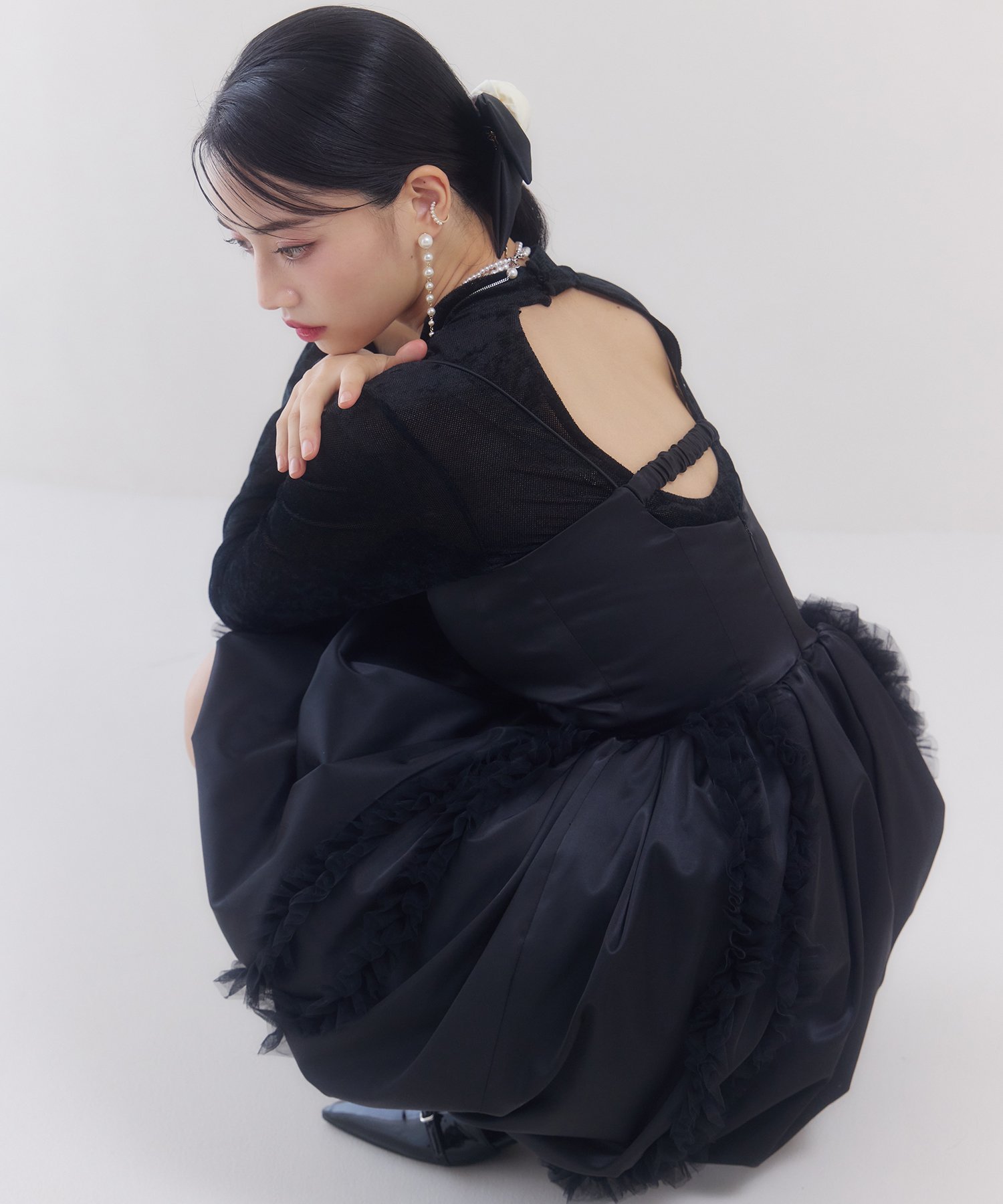 EIMY ISTOIRE｜フリルパフミニドレス | Rakuten Fashion(楽天