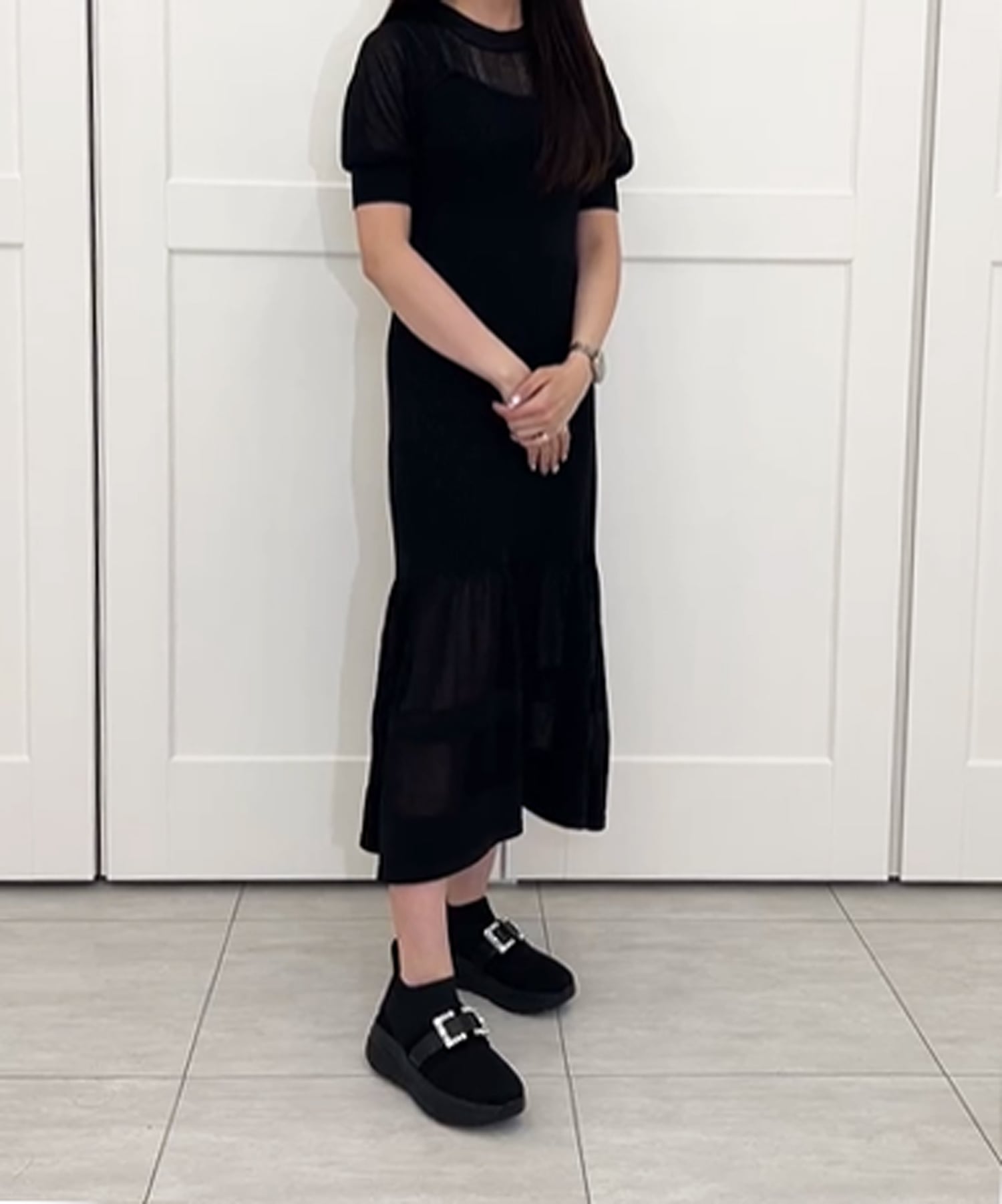 diana｜【軽量・撥水加工】クリスタルバックル ニットソックス