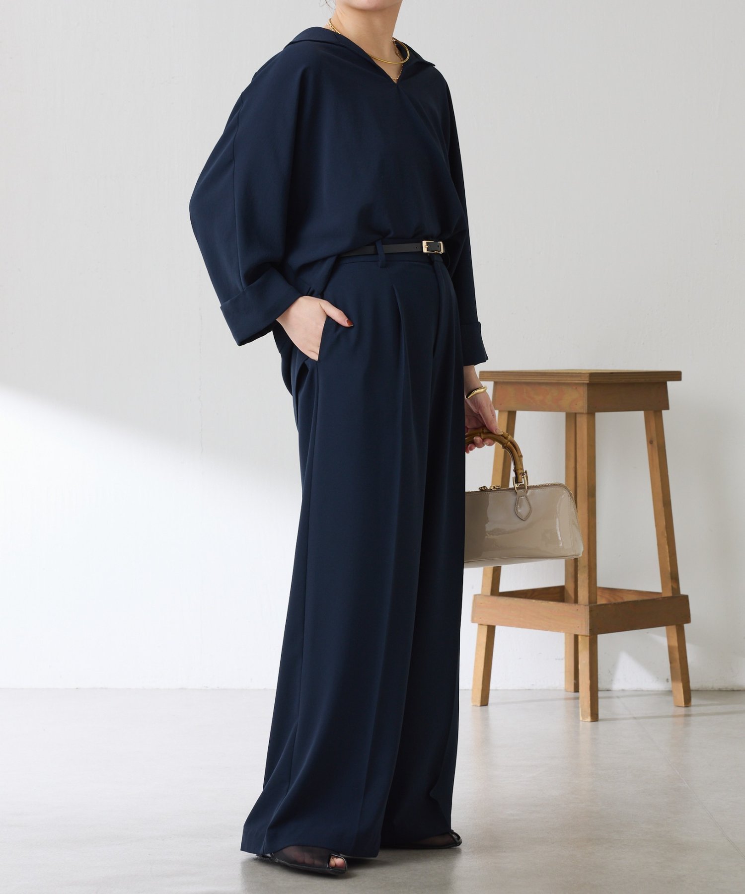 COLLAGE GALLARDAGALANTE｜ジャージスキッパードルマンブラウス