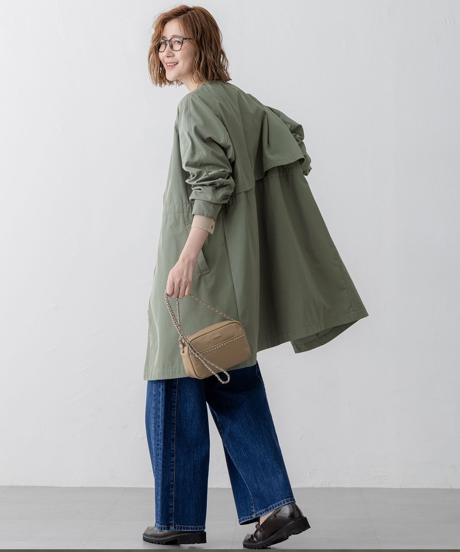 23区｜【撥水加工】ライトツイル ノーカラーコート | Rakuten Fashion