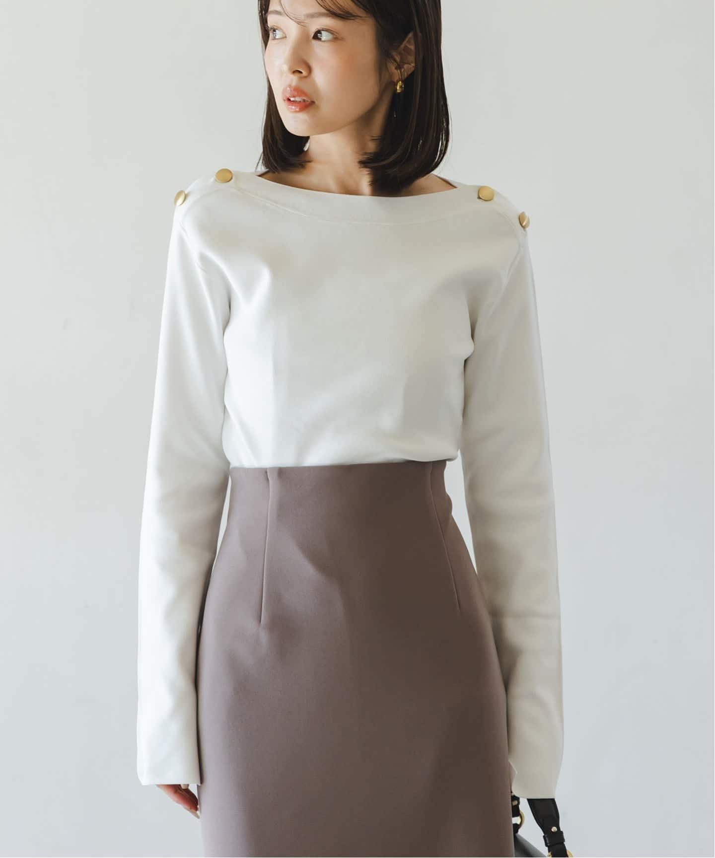 NOBLE｜ショルダーボタンニットプルオーバー | Rakuten Fashion(楽天