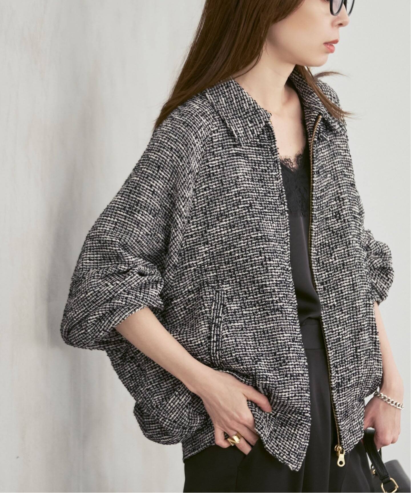 NOBLE｜COUTURE D'ADAM/クチュール ド アダム Summer Tweed ZIP JK