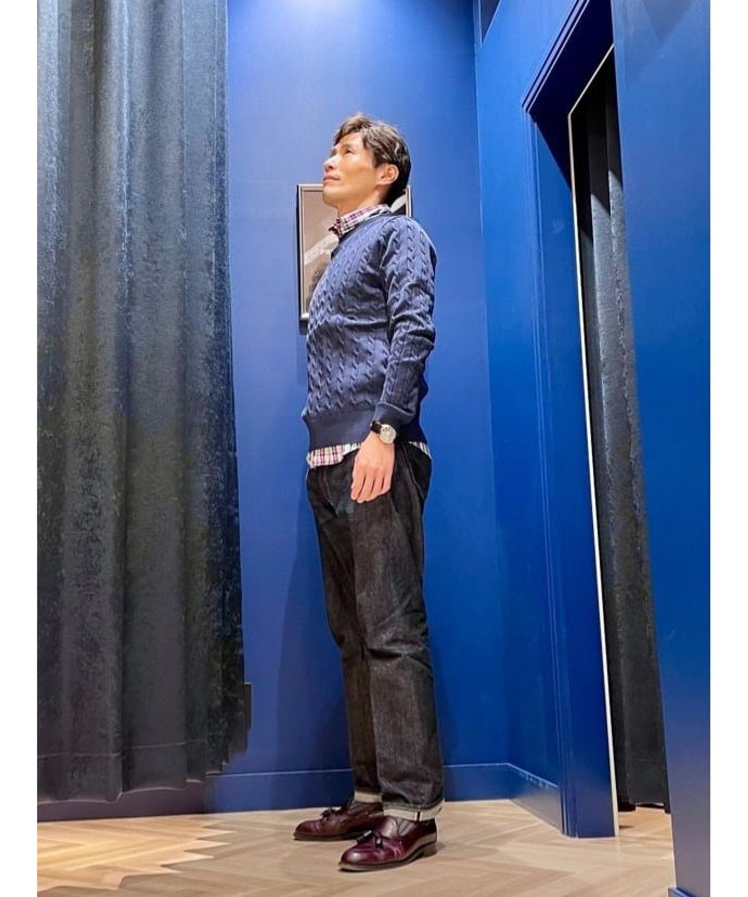 Brooks Brothers｜スーピマコットン ケーブル クルーネックセーター