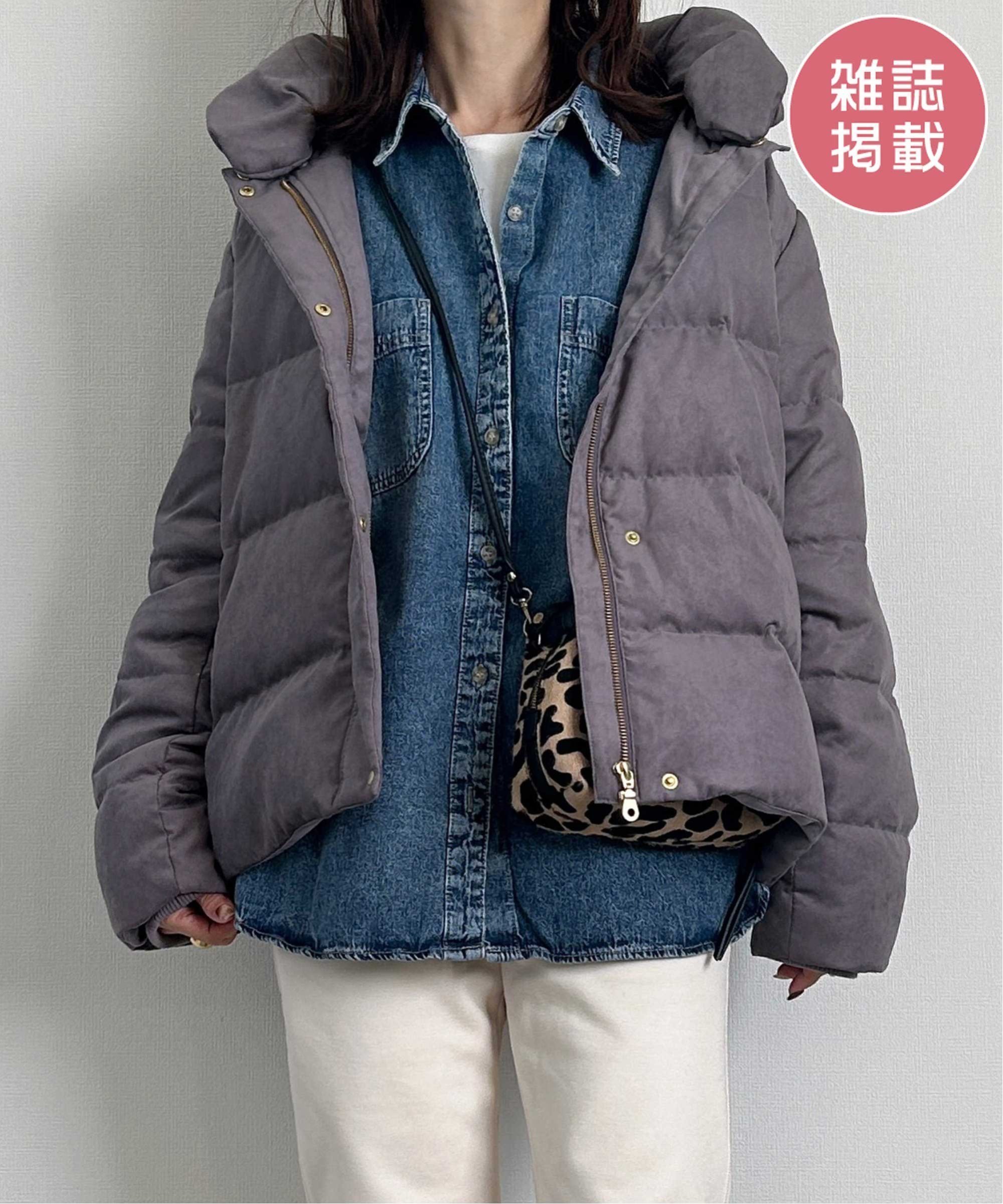 ikka｜【雑誌InRed1月号掲載】細コール2WAY洗えるダウンジャケット