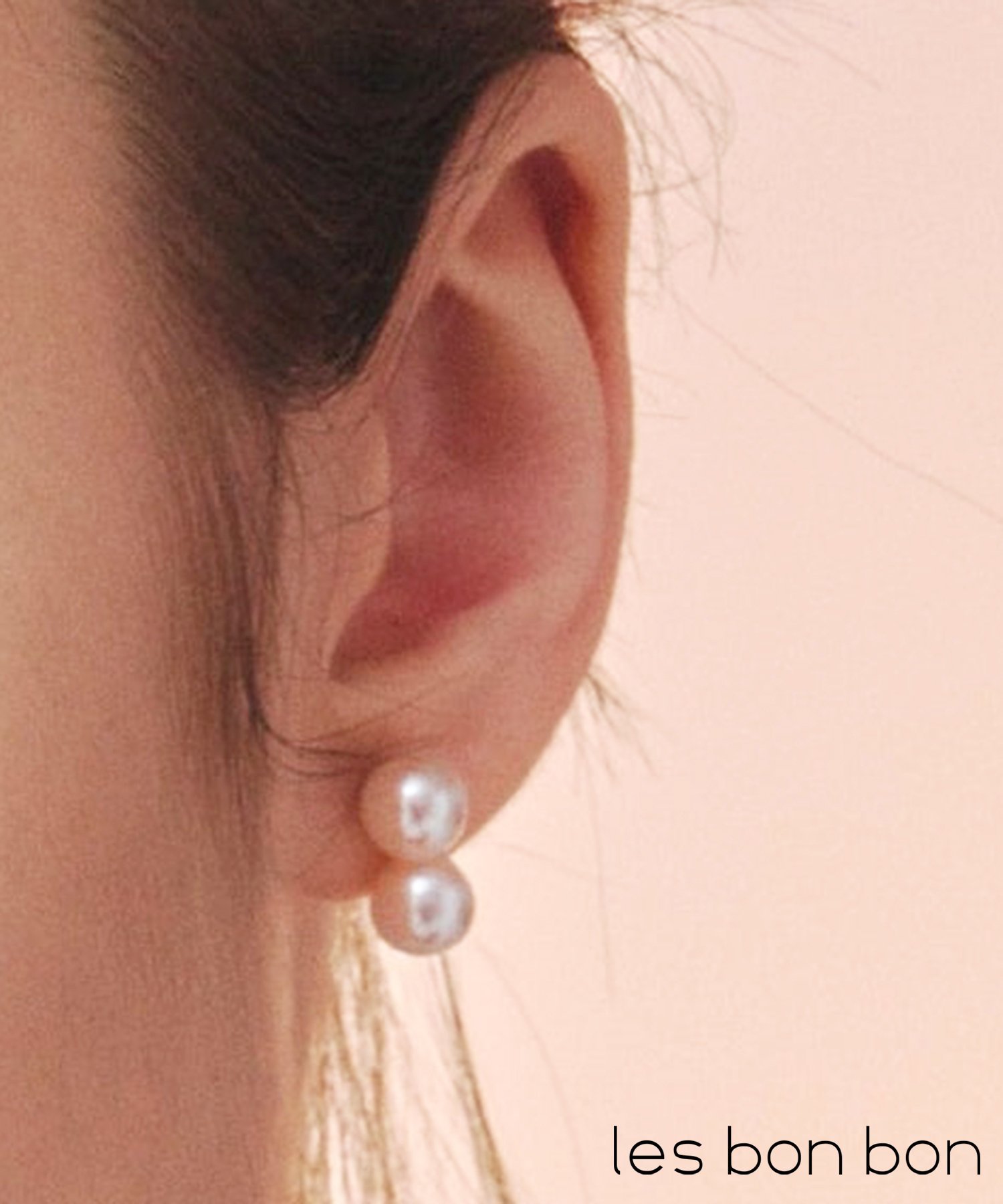 SETUP7｜les bon bon/double pearl pierce ダブル パール ピアス 10金