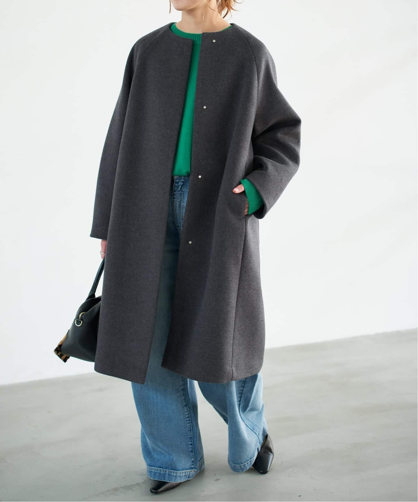 Spick & Span｜S160ビーバーノーカラーコート | Rakuten Fashion(楽天