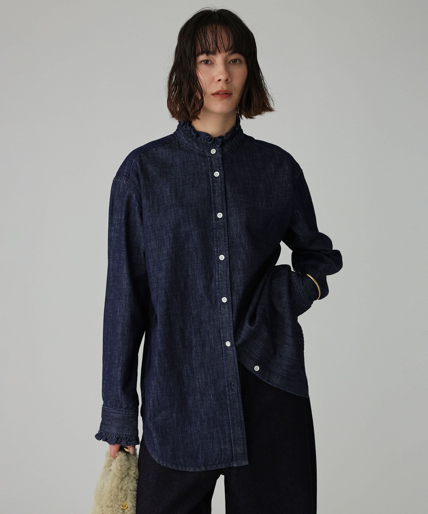 BABYLONE｜デニムフリルシャツ | Rakuten Fashion(楽天ファッション