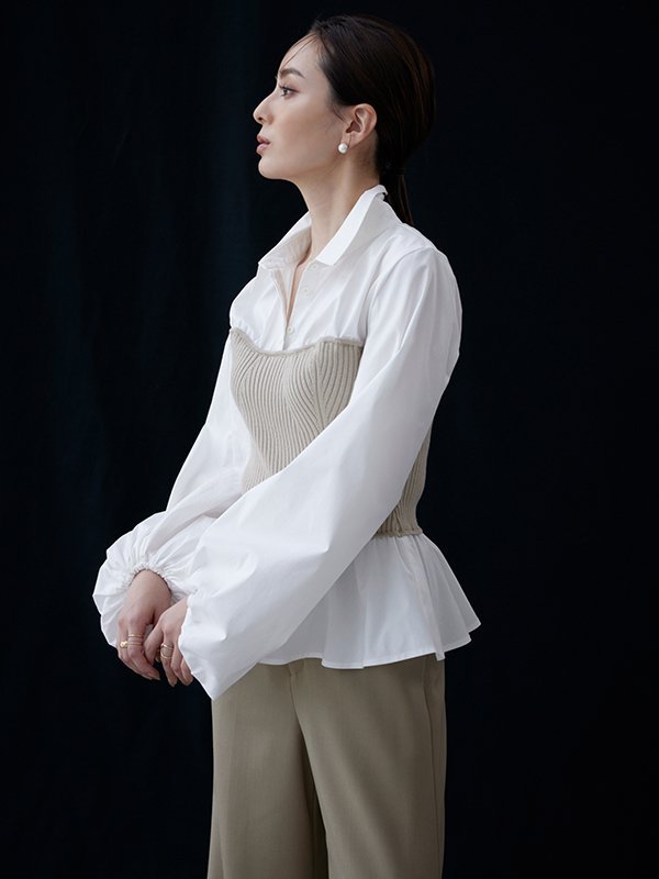 anuans｜ニットビスチェドッキングブラウス | Rakuten Fashion(楽天