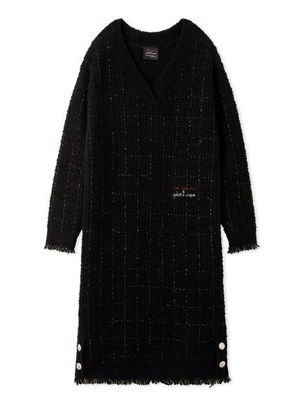 gelato pique｜【JOEL ROBUCHON】ツイードモコVネックワンピース