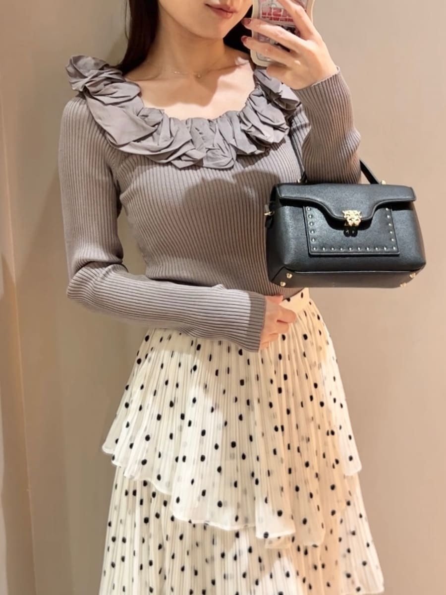 SNIDEL｜シアーフリルニットプルオーバー【カンヘウォン着用