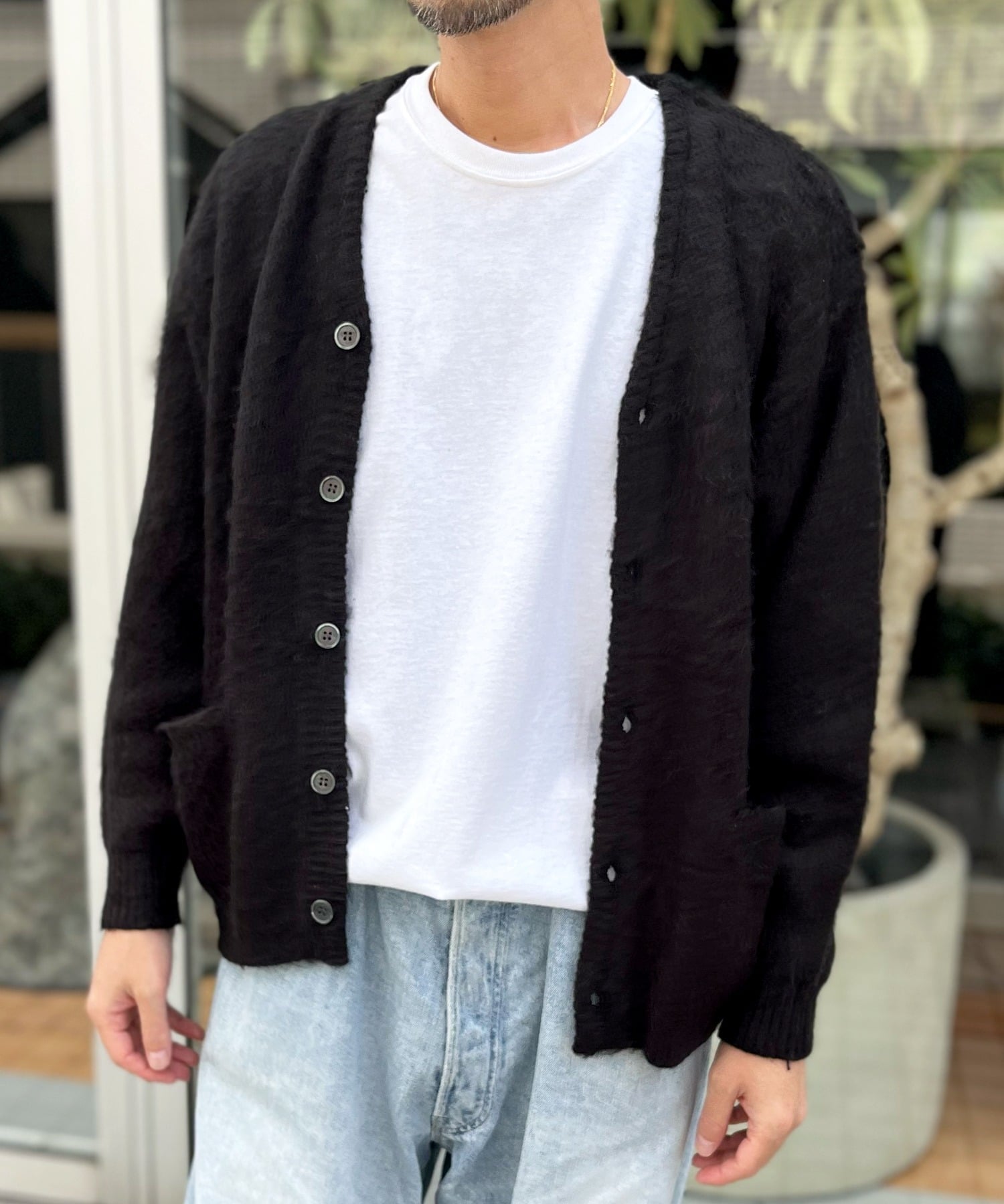 yield｜【HOUSTON】UNIVERD72 モヘアタッチ起毛カーディガン | Rakuten