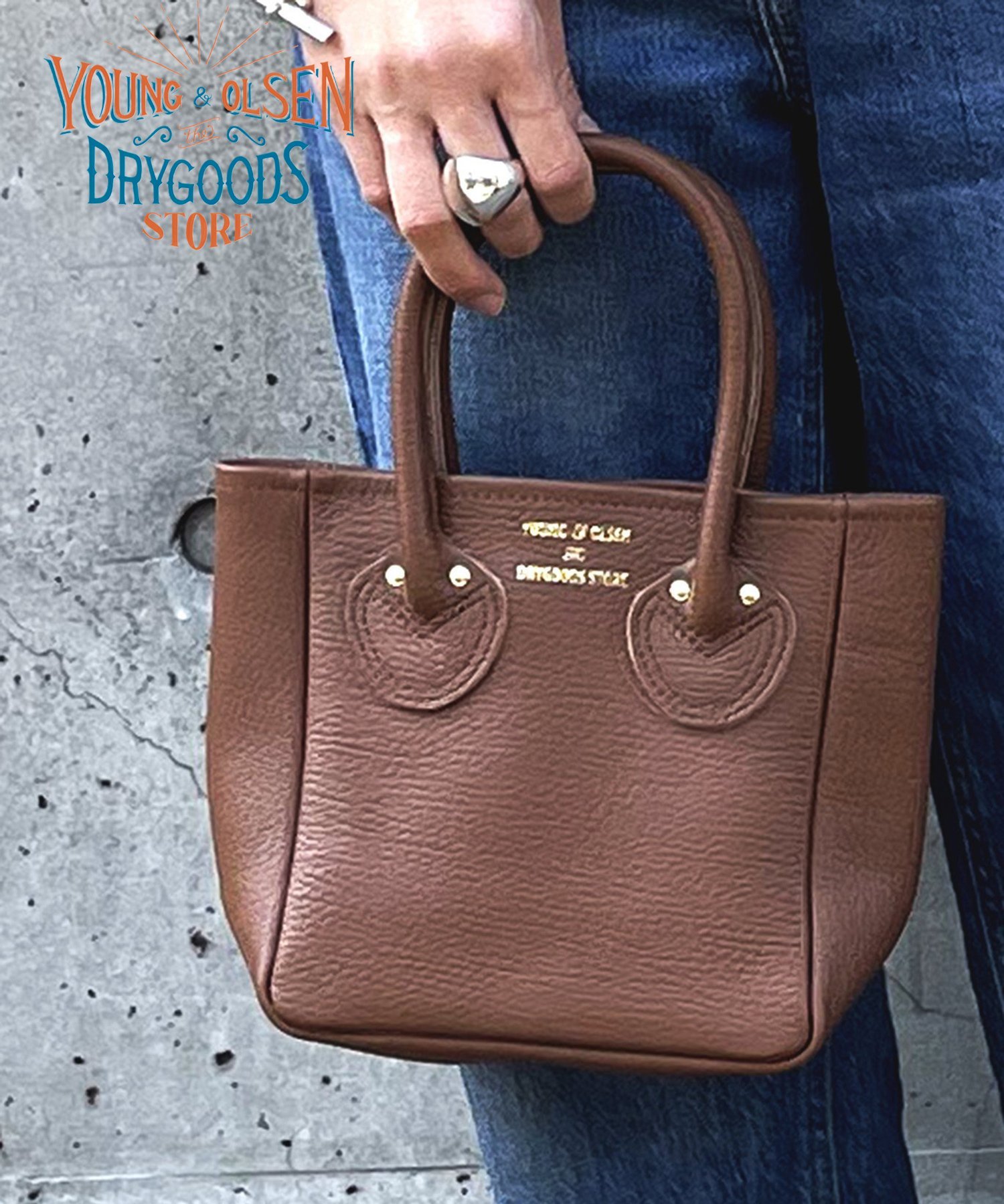 SETUP7｜YOUNG&OLSEN/EMBOSSED LEATHER TOTE XS トートバッグ